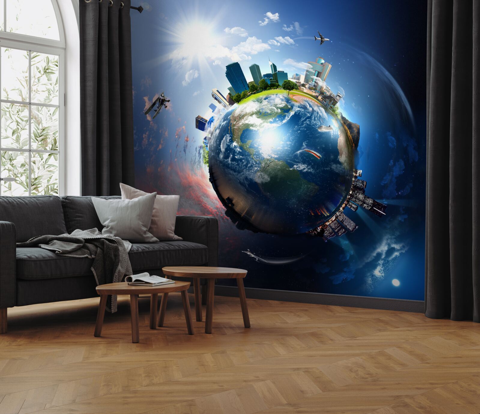 Fototapeten Modernisierte Globus