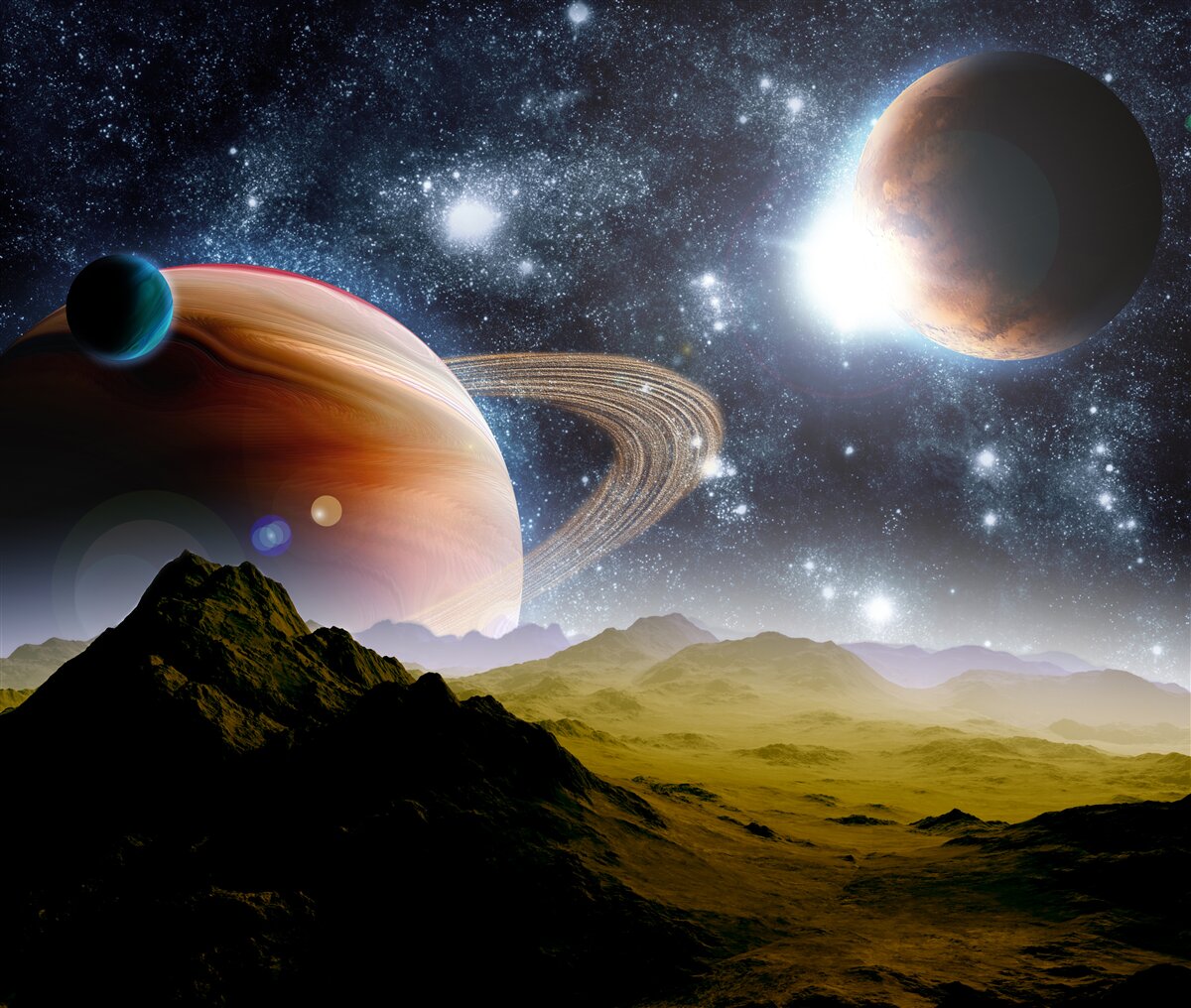 Fototapeten Weltraumplaneten