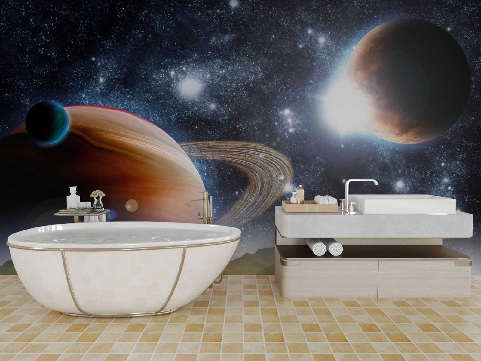 Fototapeten Weltraumplaneten