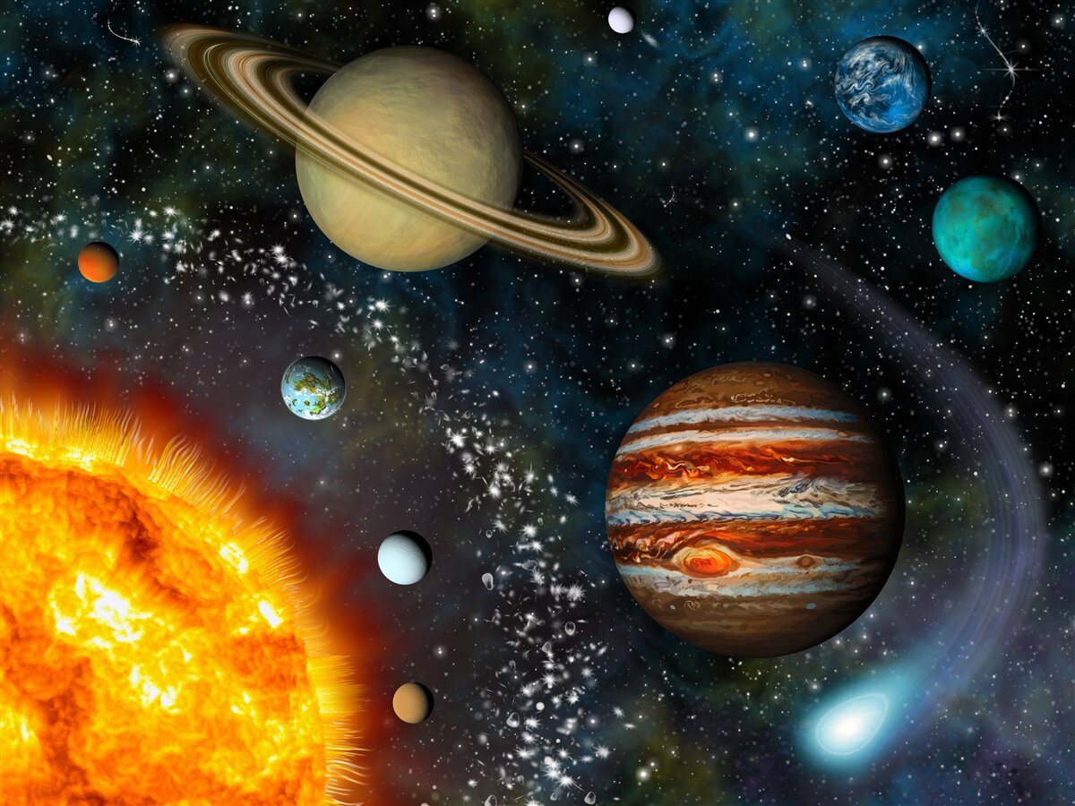 Fototapeten Exklusive Planet -Prozession