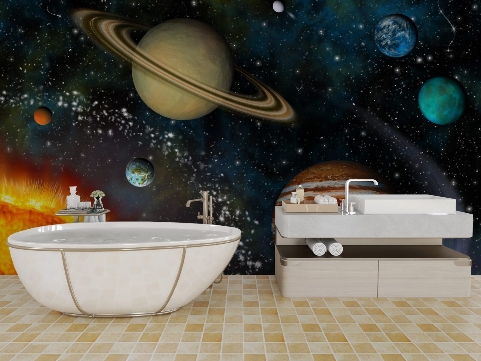 Fototapeten Exklusive Planet -Prozession