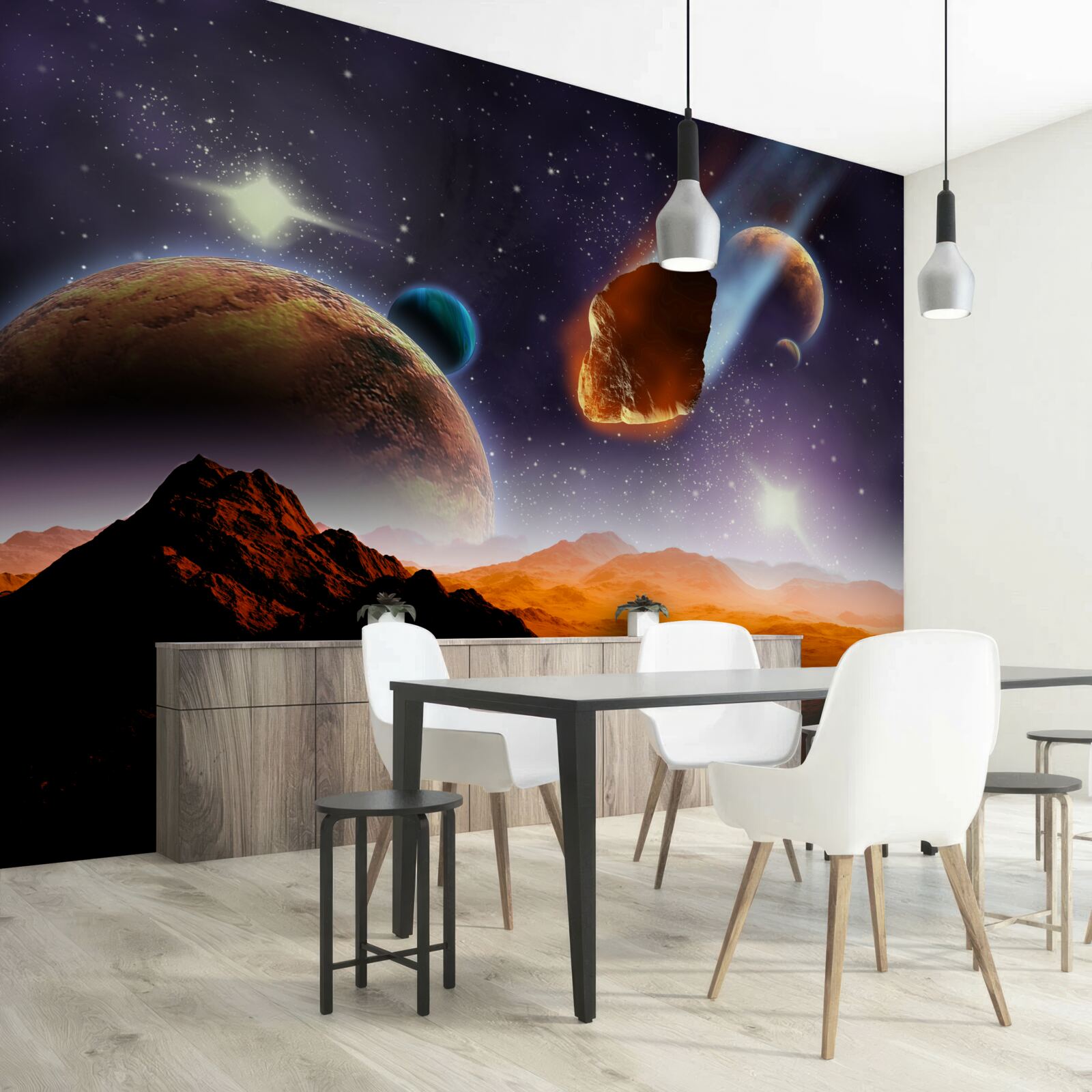 Fototapeten Mars unter dem Himmel