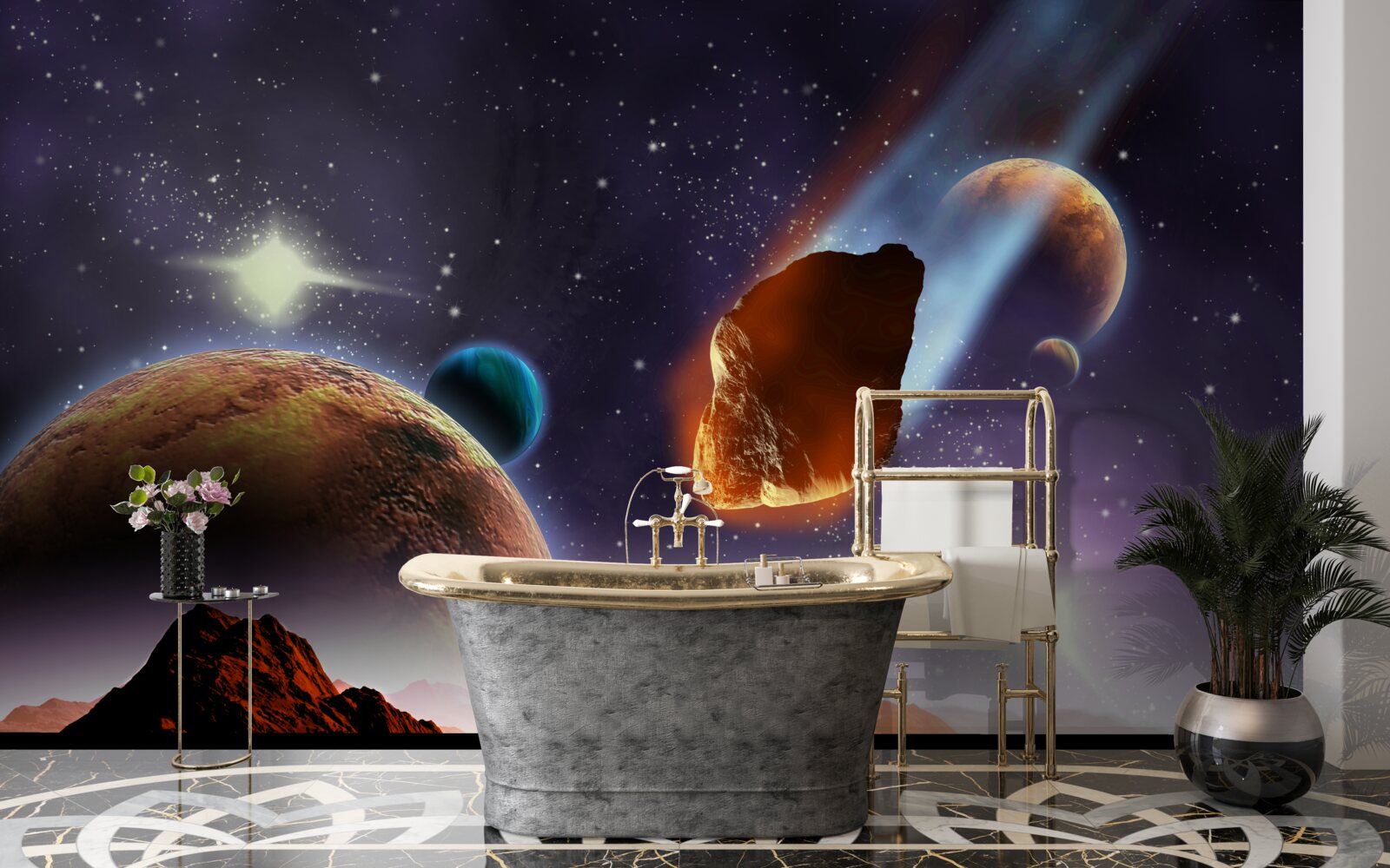 Fototapeten Mars unter dem Himmel
