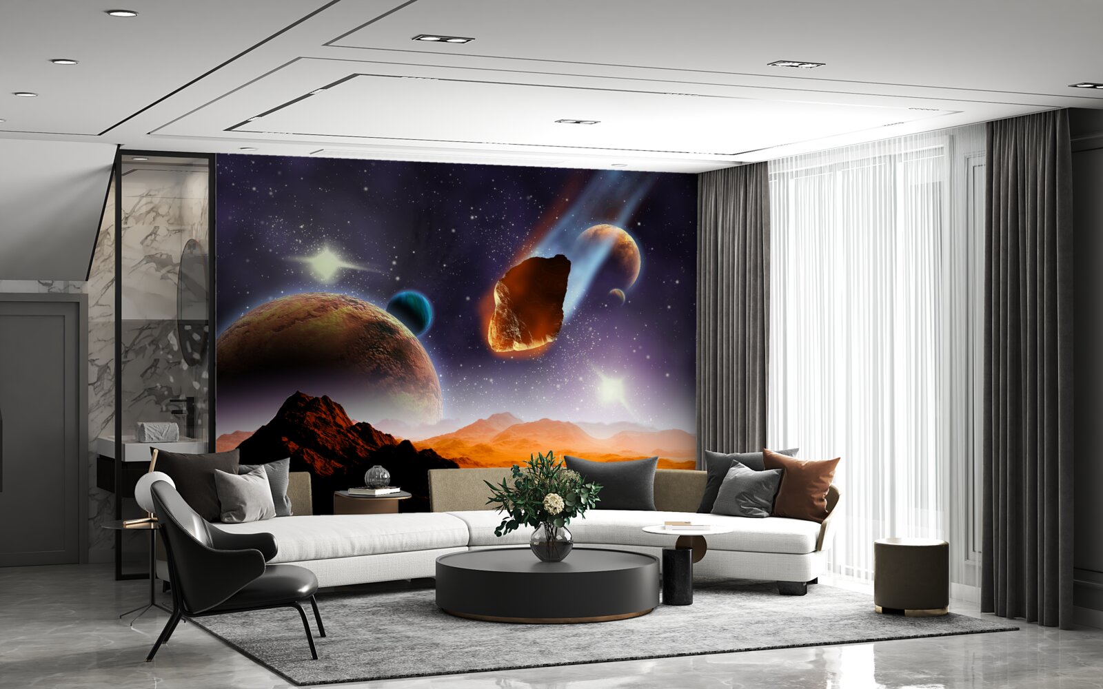 Fototapeten Mars unter dem Himmel