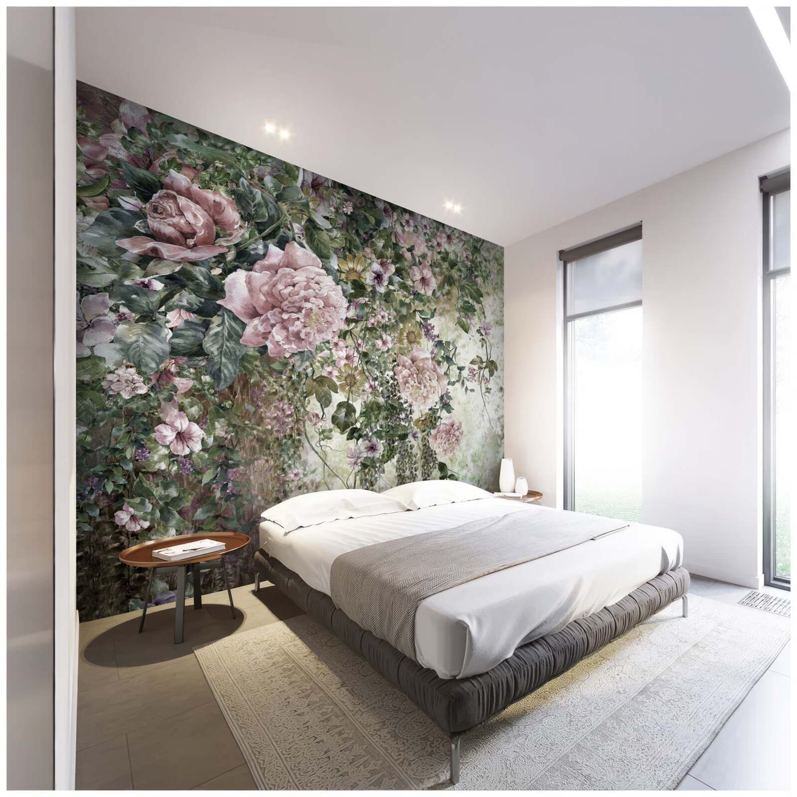 Fototapeten Ein bisschen zarte Blumen- und Grüntöne
