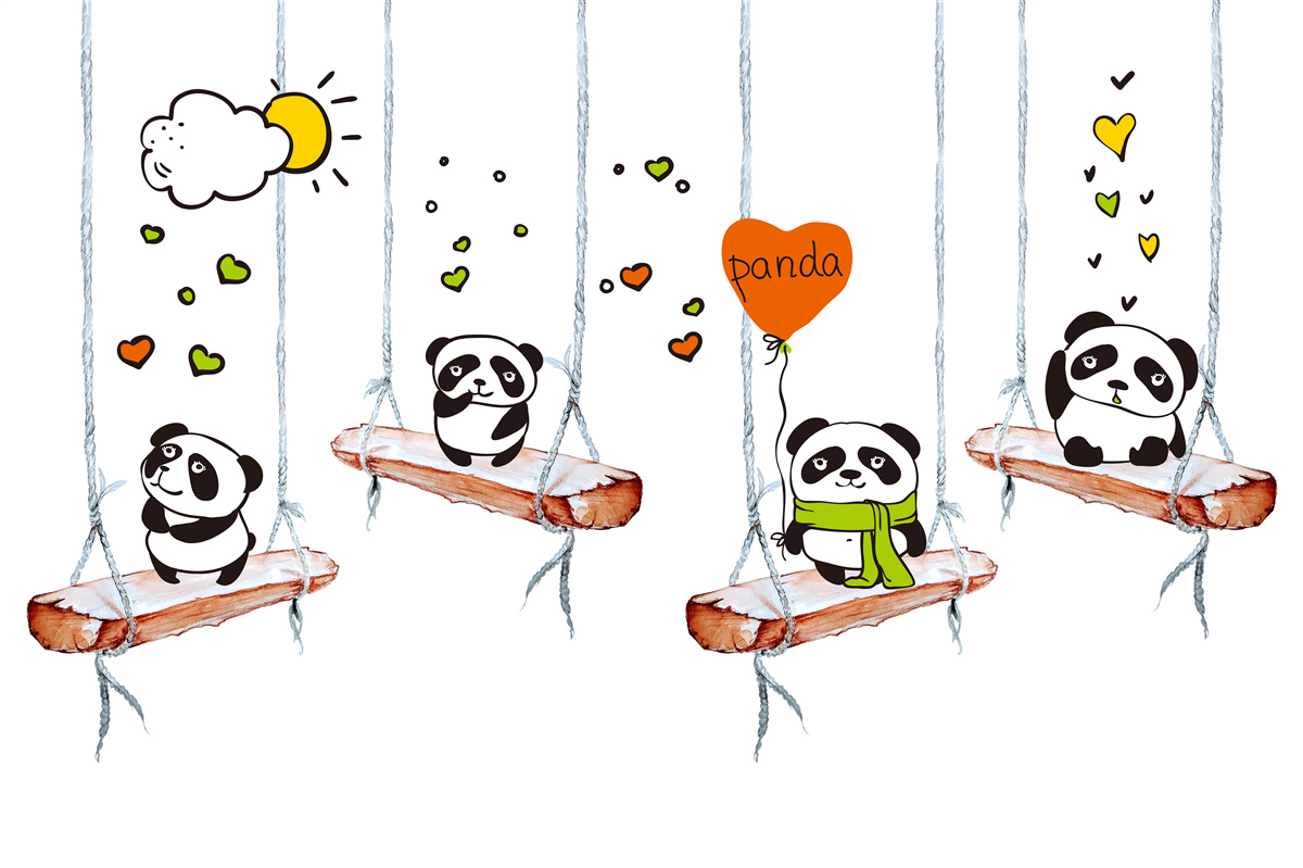 Fototapeten Pandas rockt