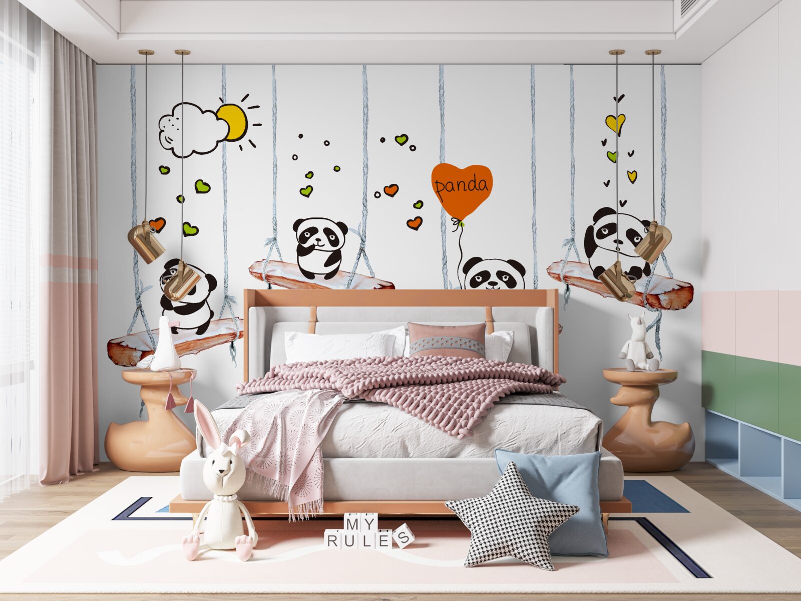 Fototapeten Pandas rockt