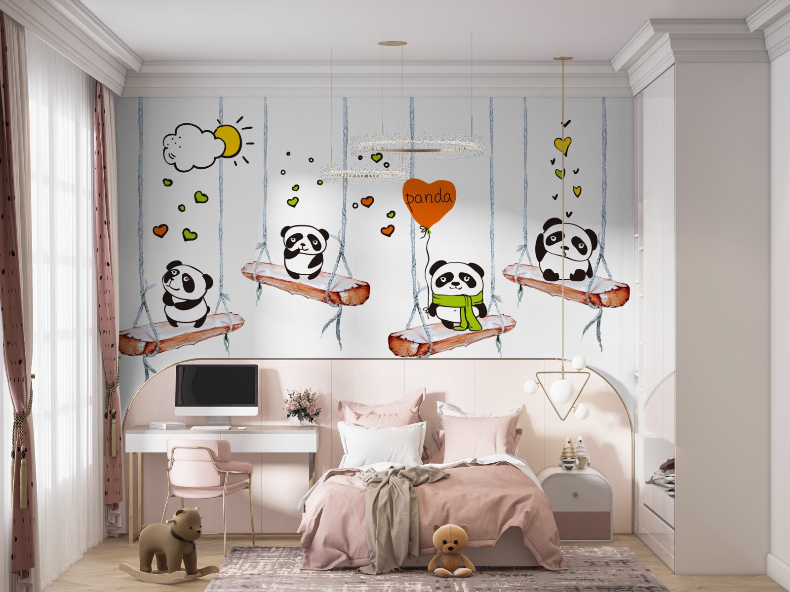 Fototapeten Pandas rockt