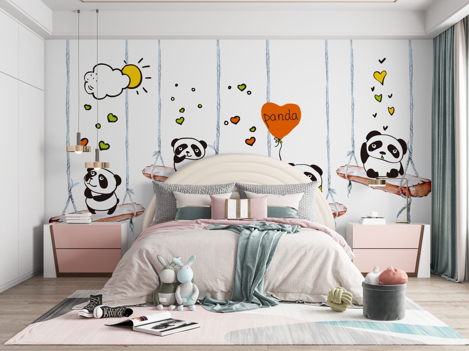 Fototapeten Pandas rockt