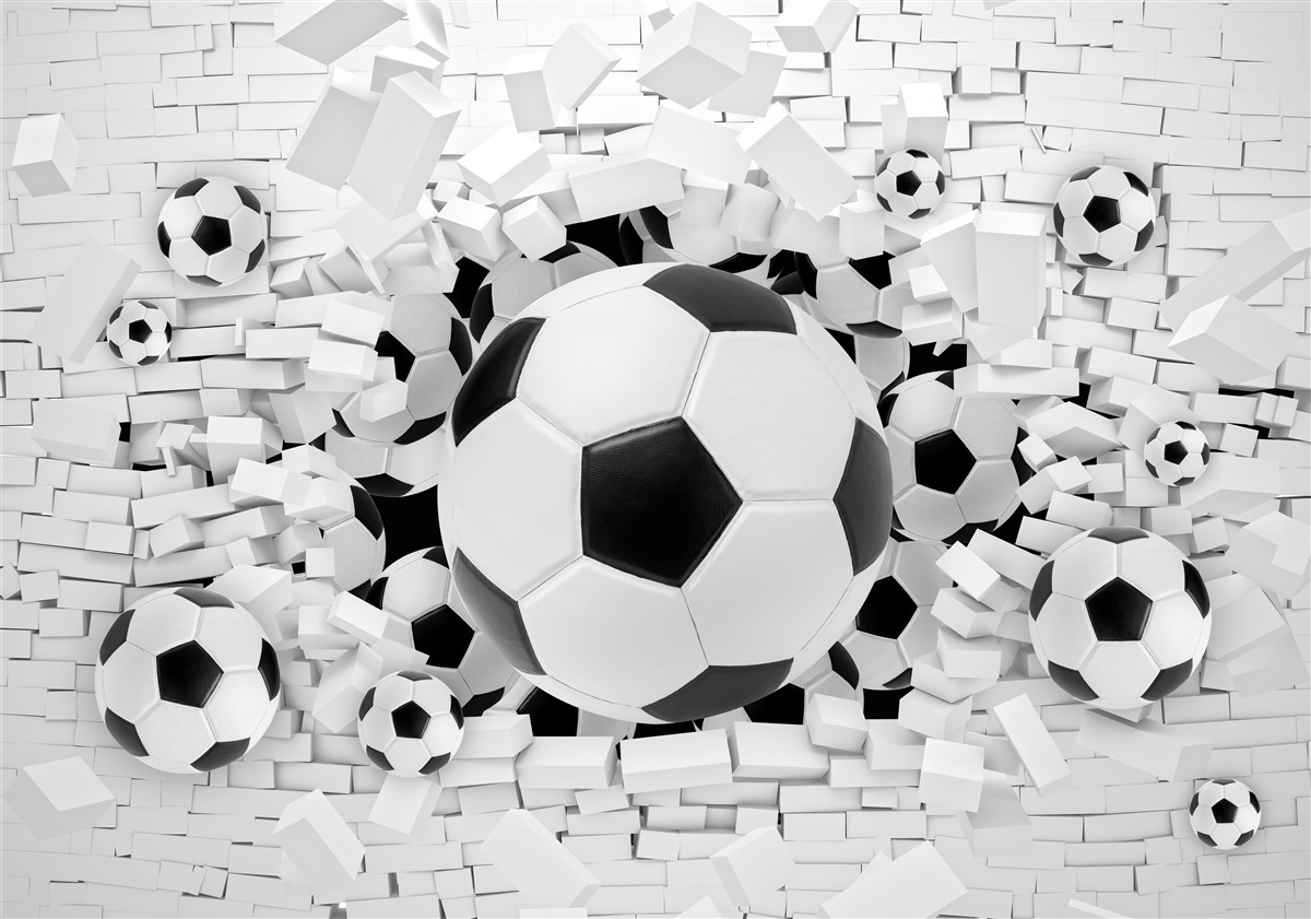 Fototapeten Eine große Anzahl von Fußball