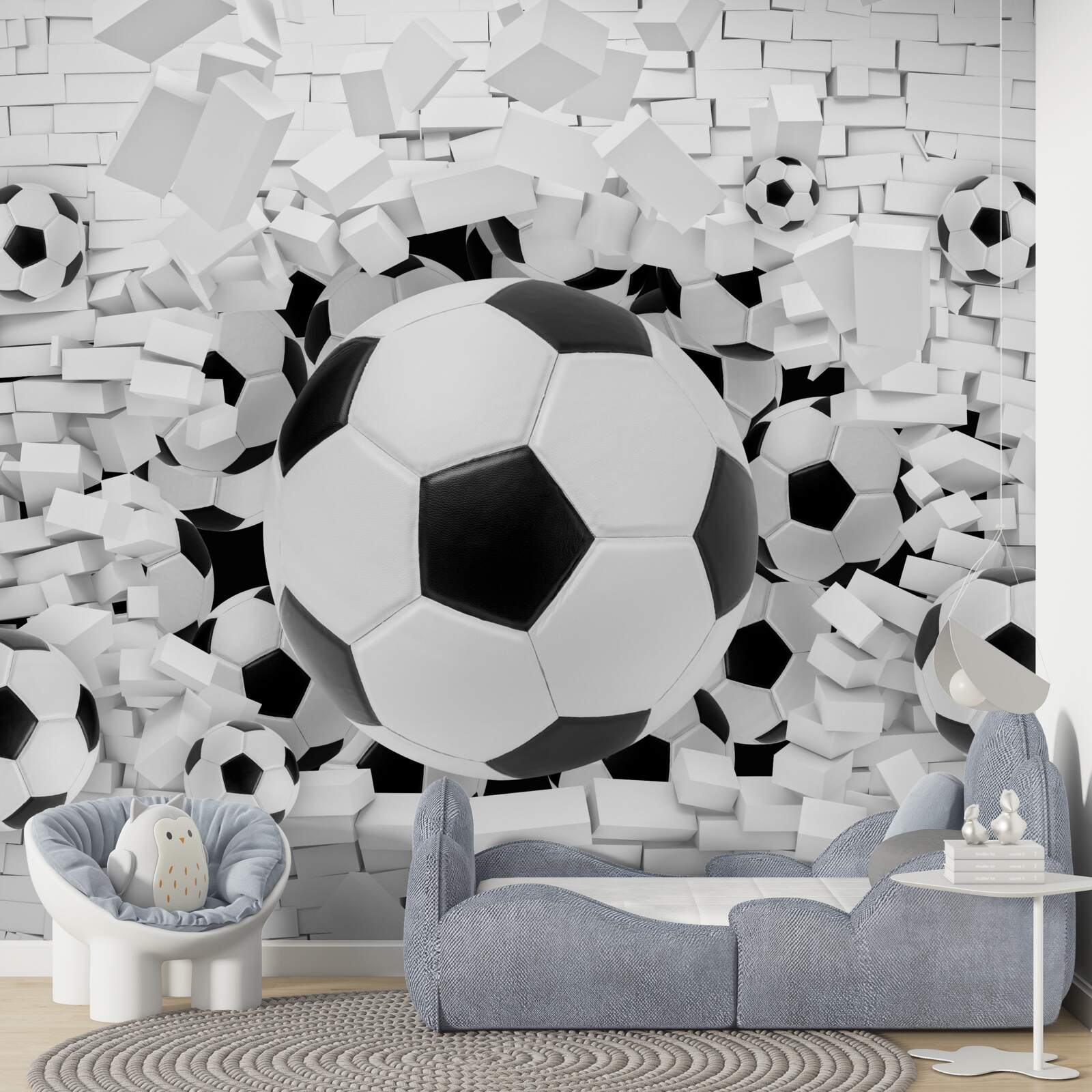 Fototapeten Viele Fußballbälle