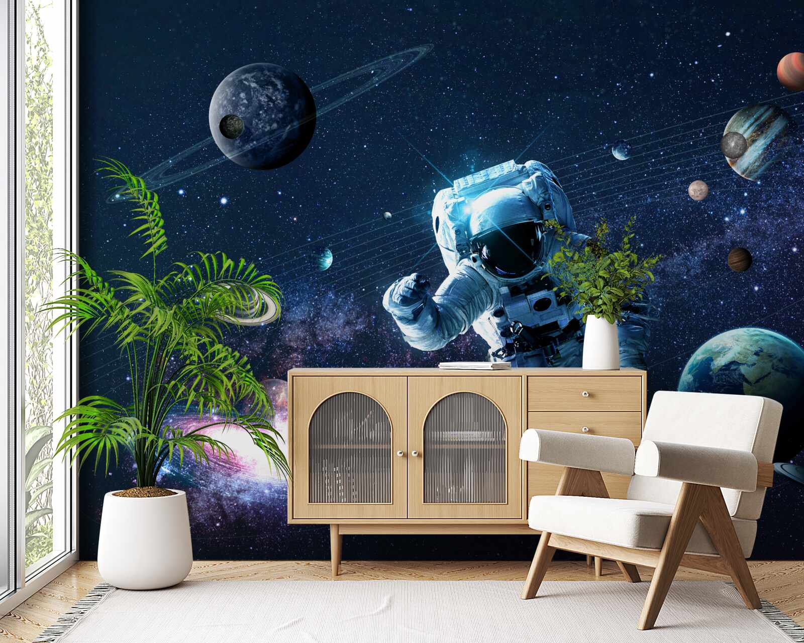 Fototapeten Astronaut im Universum
