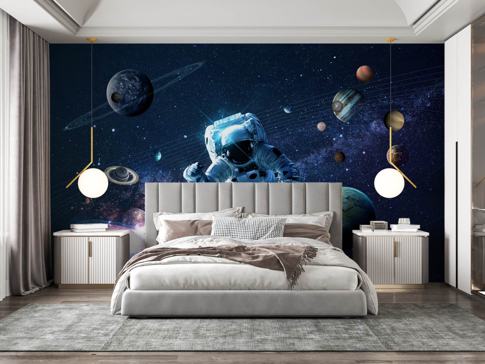 Fototapeten Astronaut im Universum