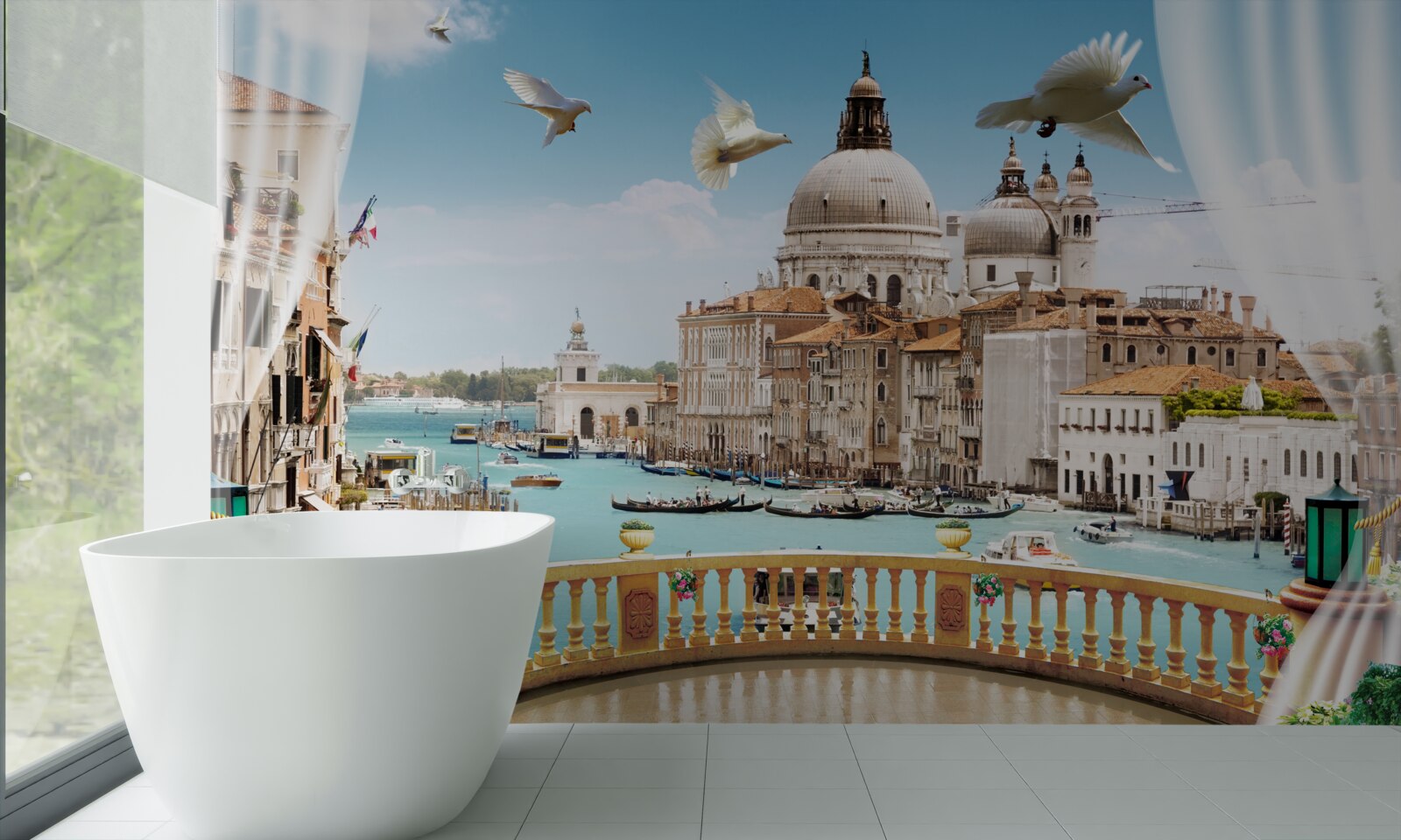Fototapeten Balkon im venezianischen Stil
