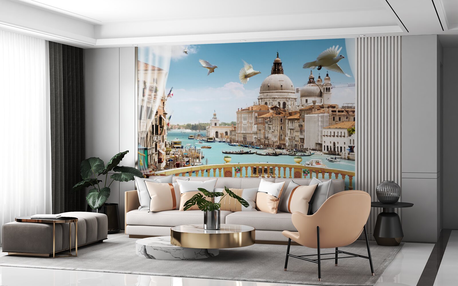 Fototapeten Balkon im venezianischen Stil