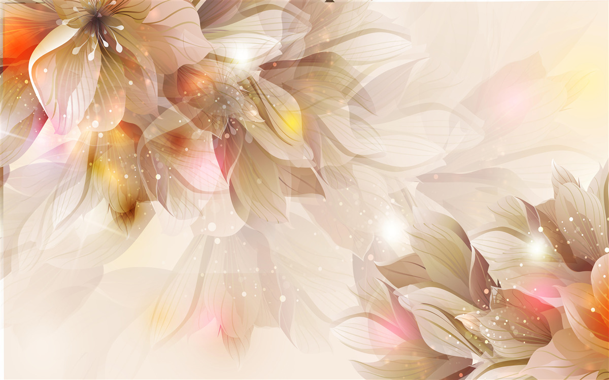 Fototapeten weicher Glühen der Blüte