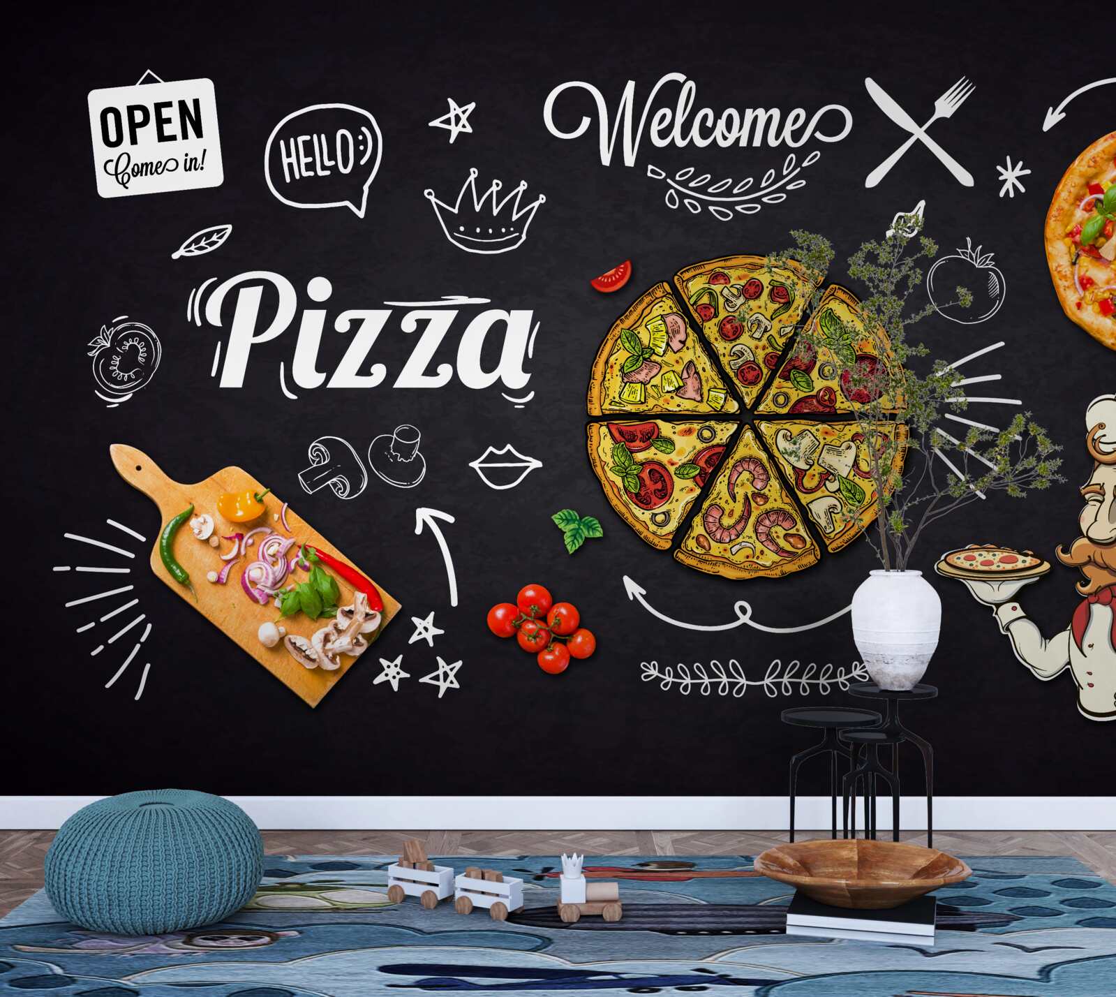 Fototapeten Mit Pizza kochen