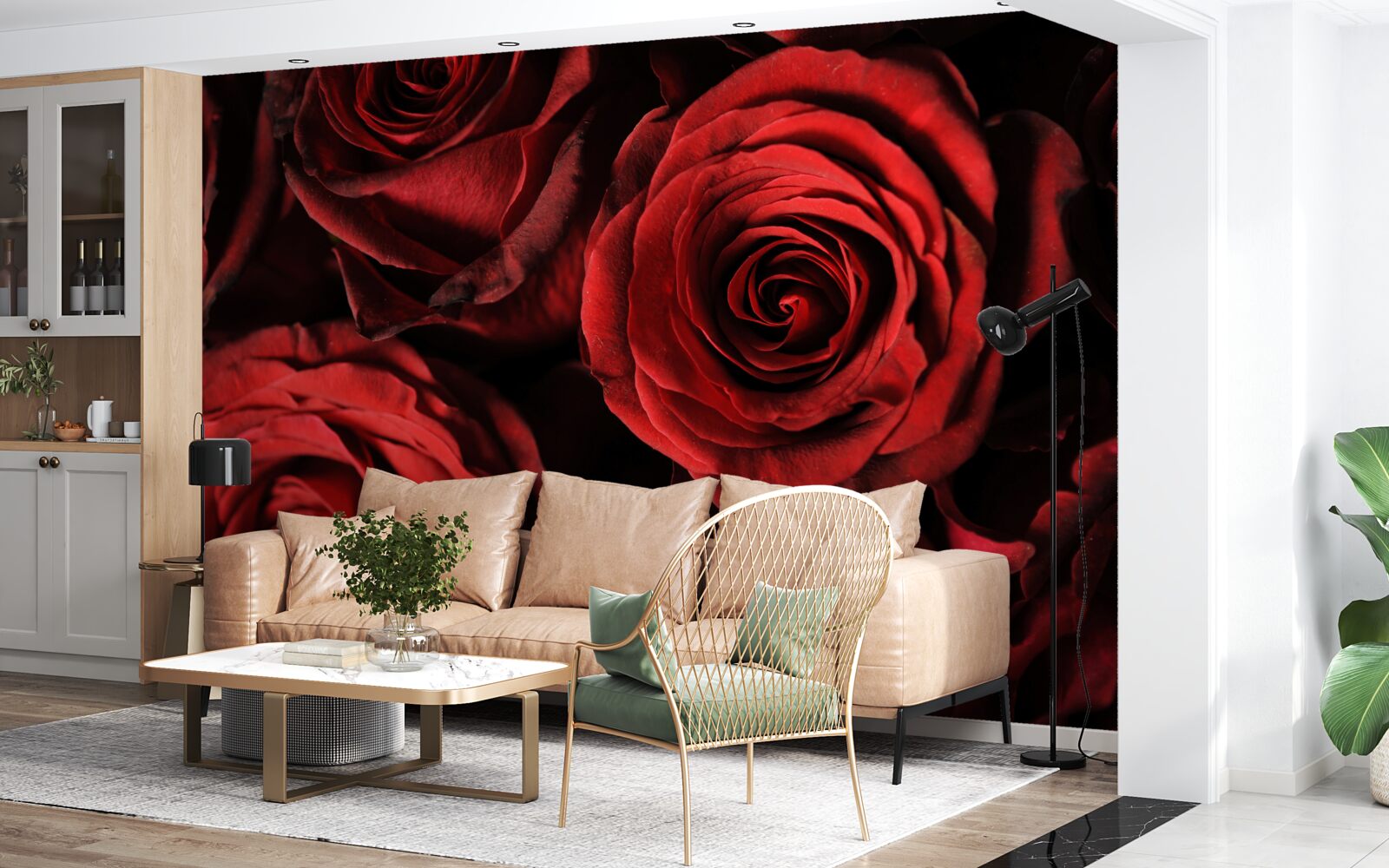 Fototapeten Die rote Rose ist die Verkörperung der Schönheit