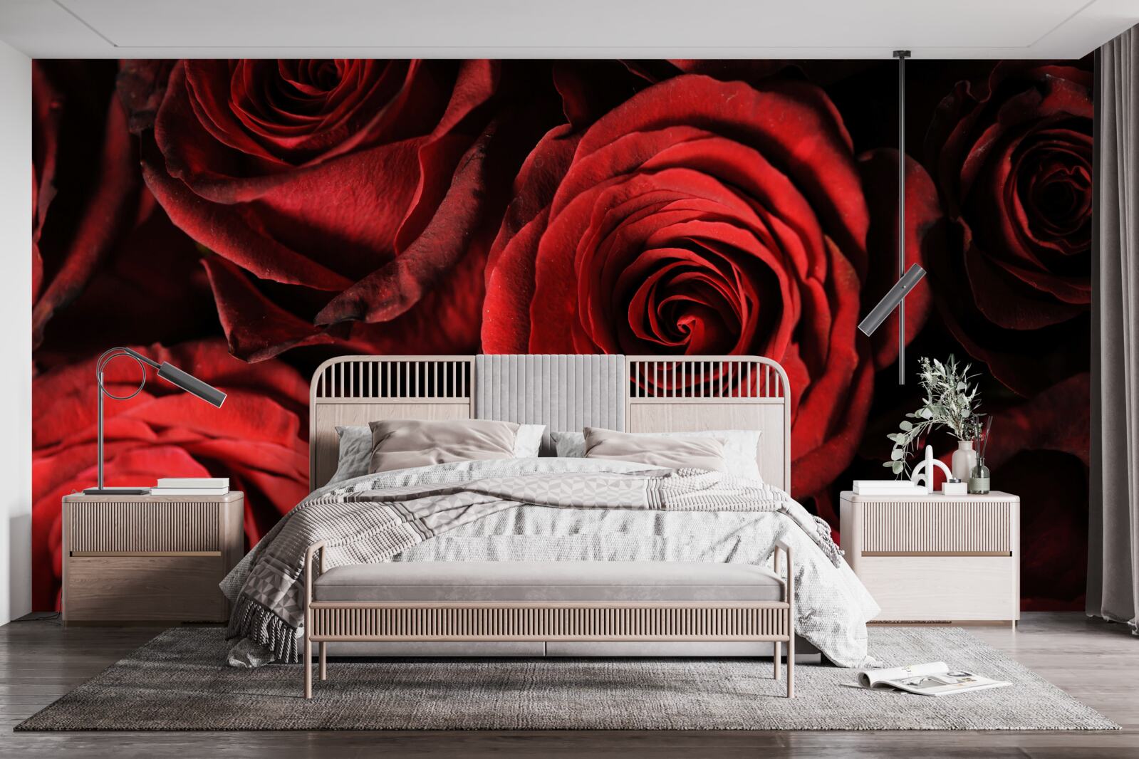 Fototapeten Die rote Rose ist die Verkörperung der Schönheit