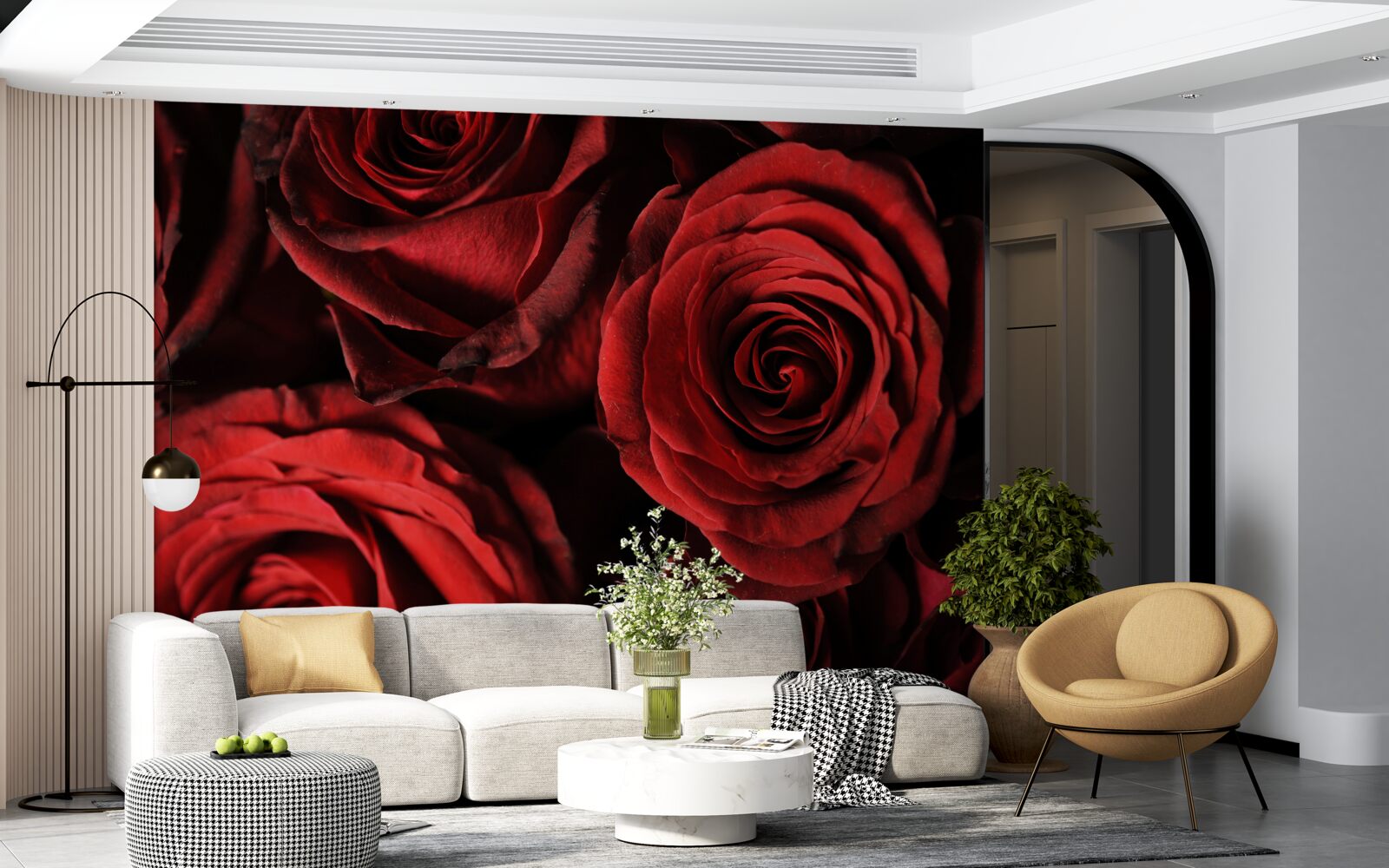 Fototapeten Die rote Rose ist die Verkörperung der Schönheit