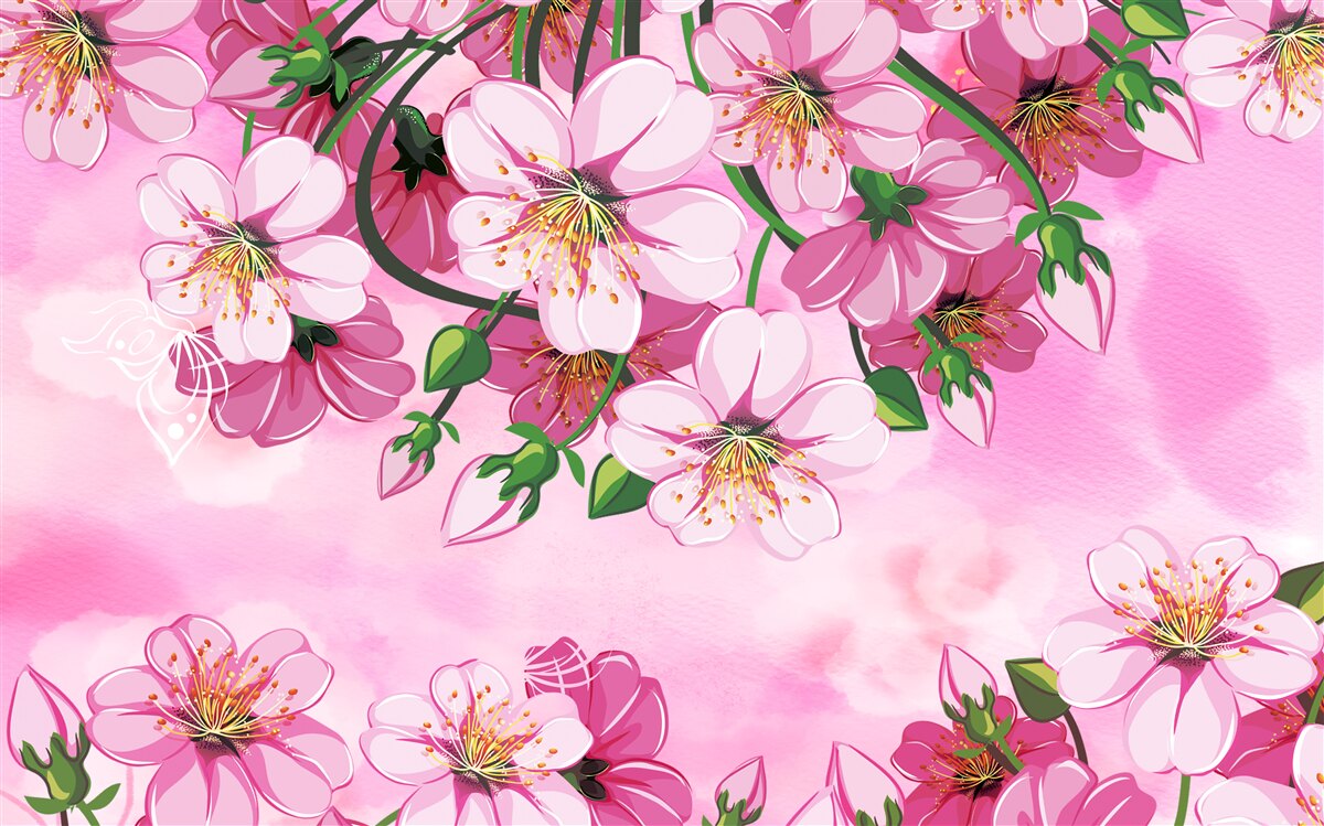 Fototapeten Japanische Kirschblumen