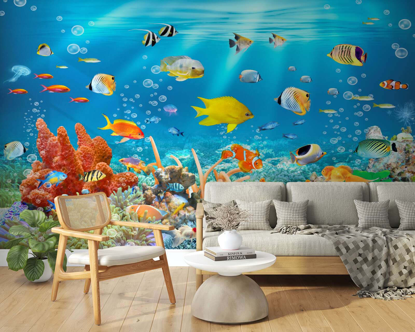 Fototapeten Die Vielfalt der Fische unter Wasser