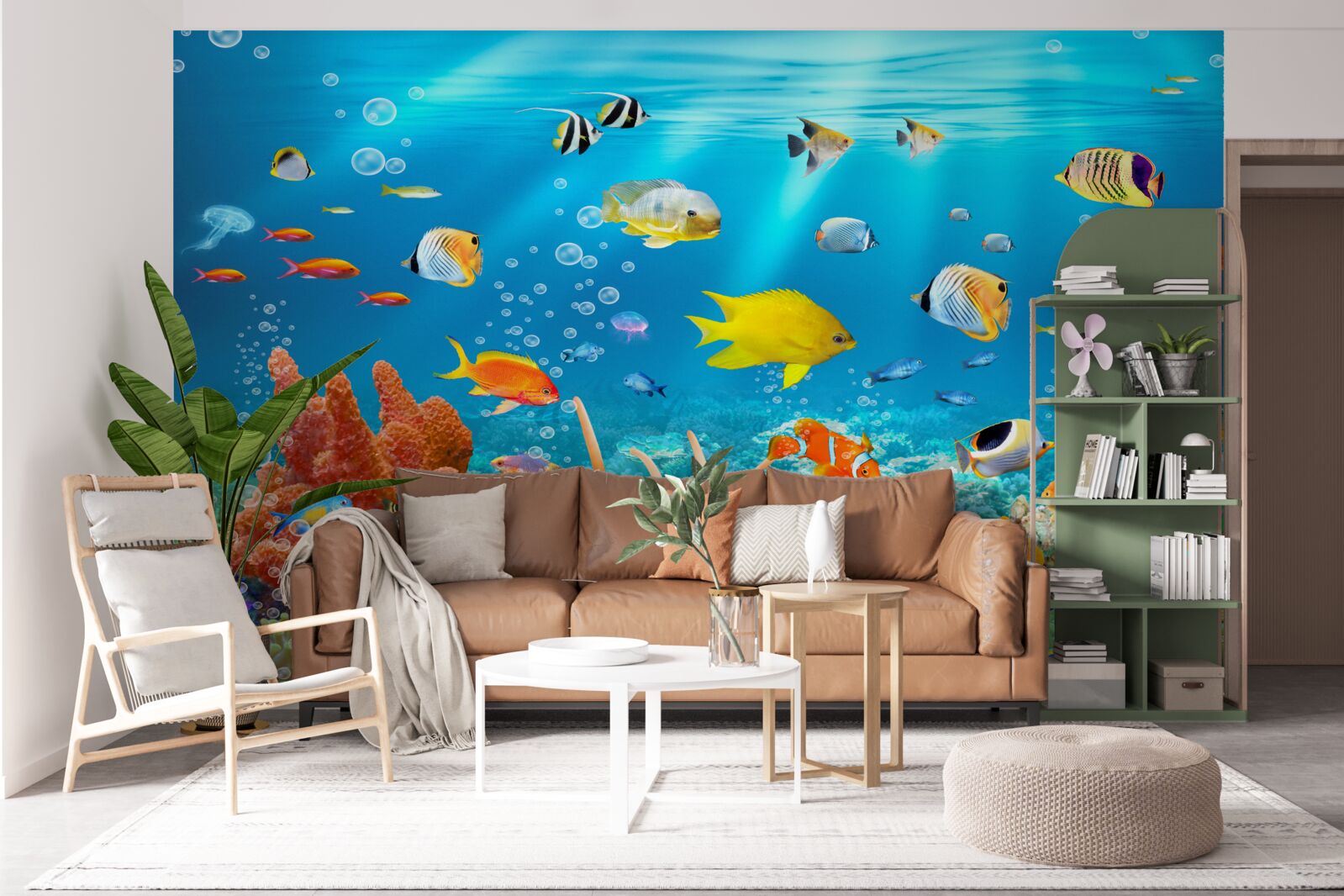 Fototapeten Die Vielfalt der Fische unter Wasser