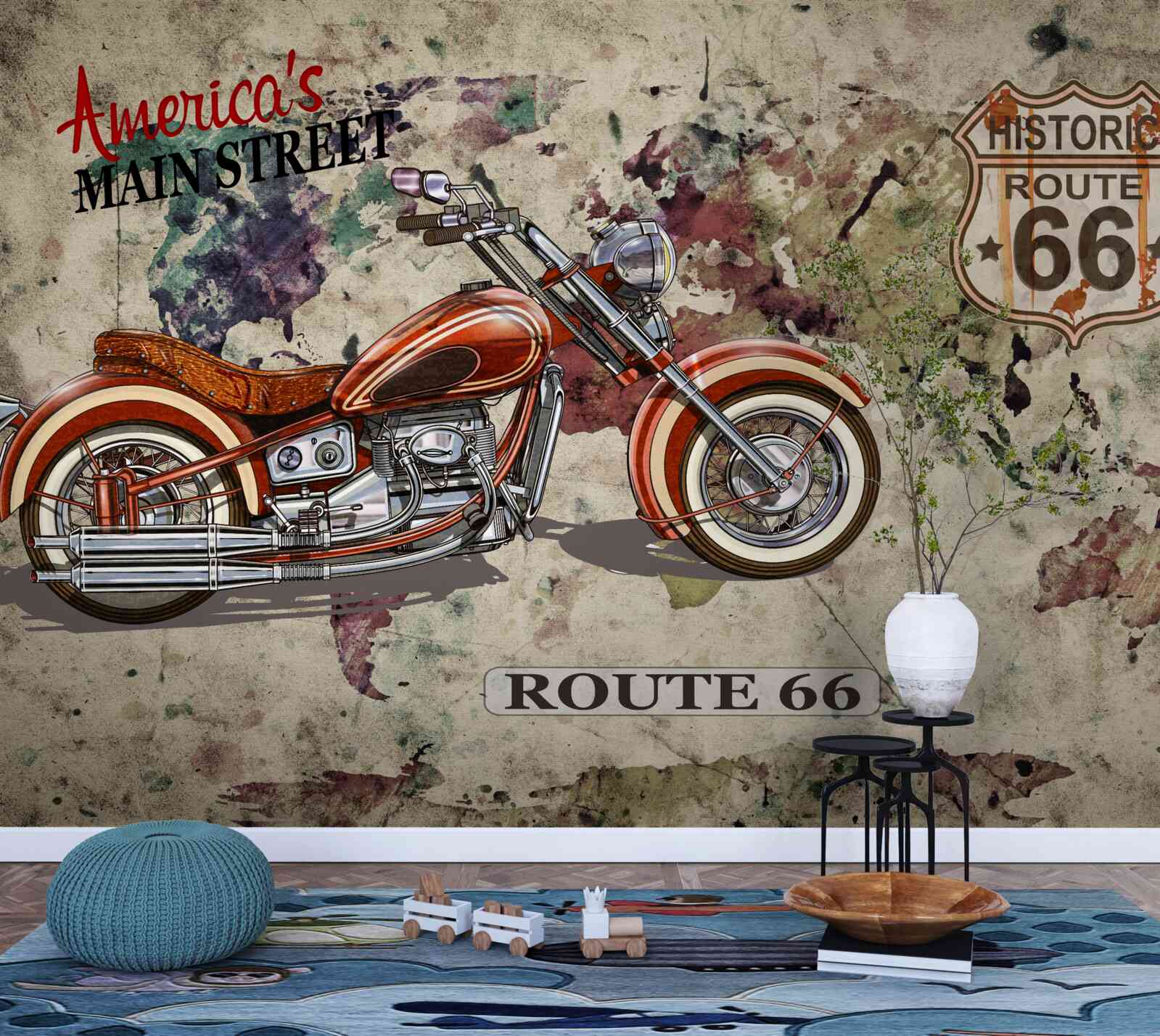 Fototapeten Elegantes Motorrad aus Amerika
