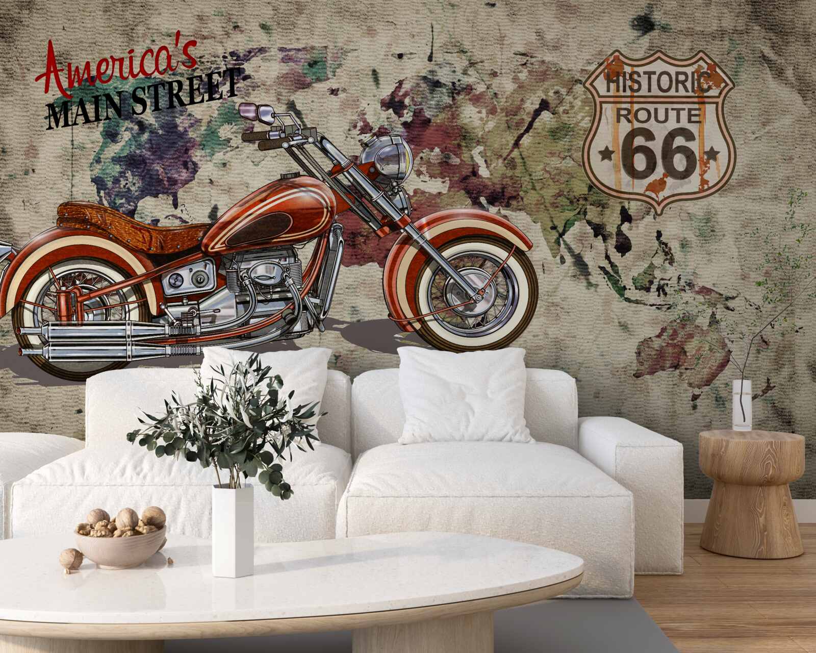 Fototapeten Elegantes Motorrad aus Amerika
