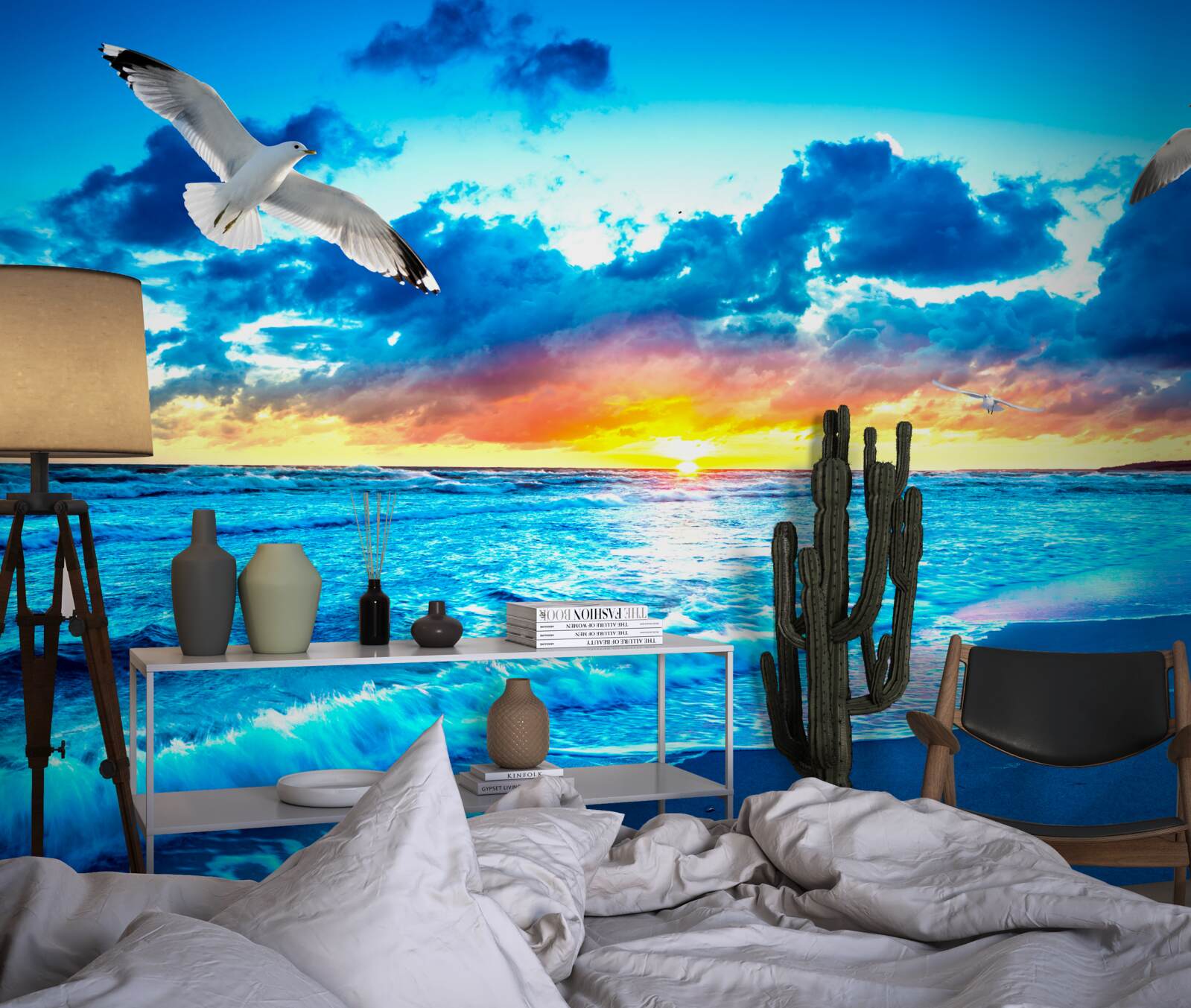 Fototapeten Sonnenuntergang am Meer und verträumte Meere