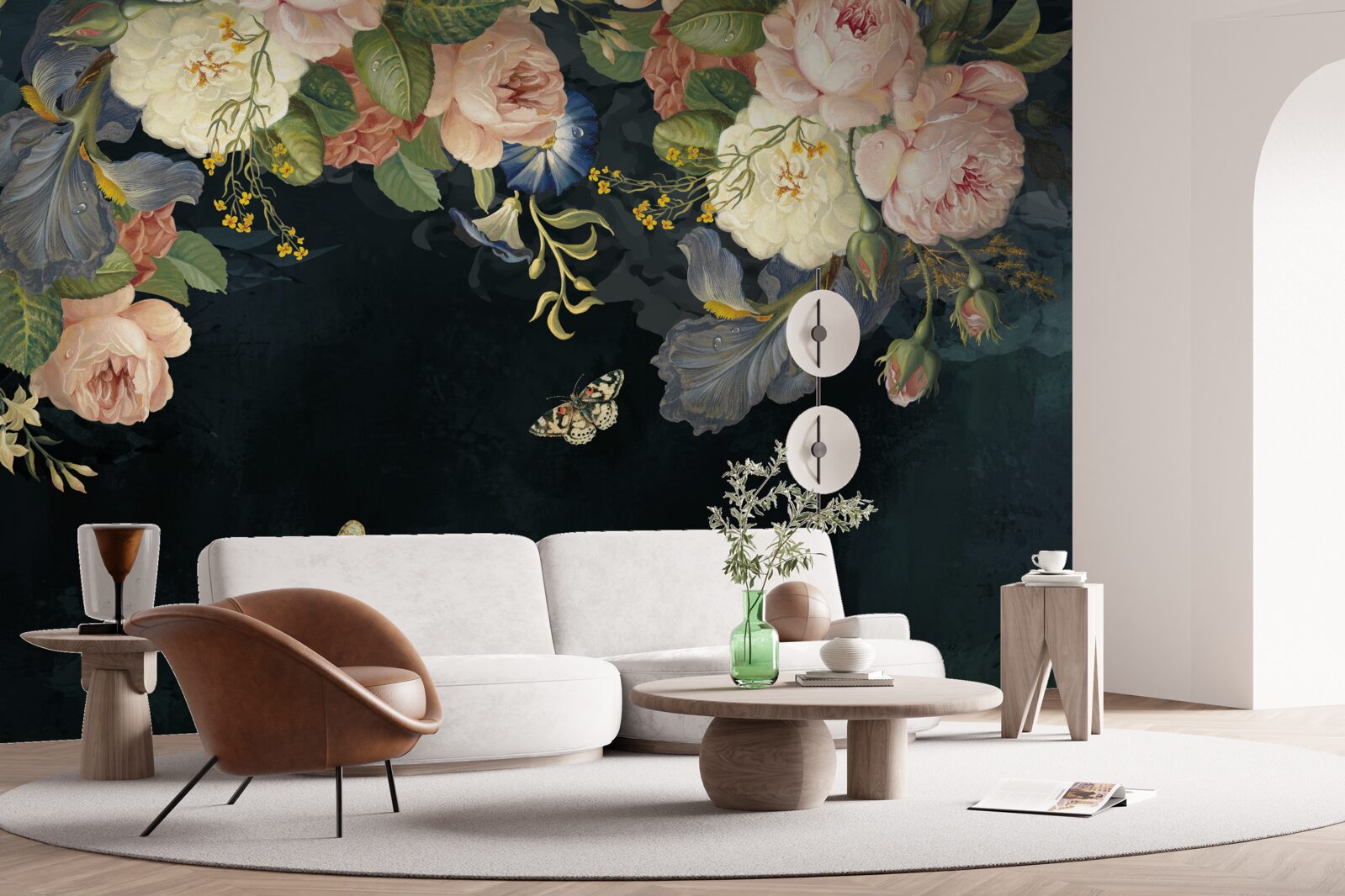 Fototapeten Flora auf einem dunklen Hintergrund