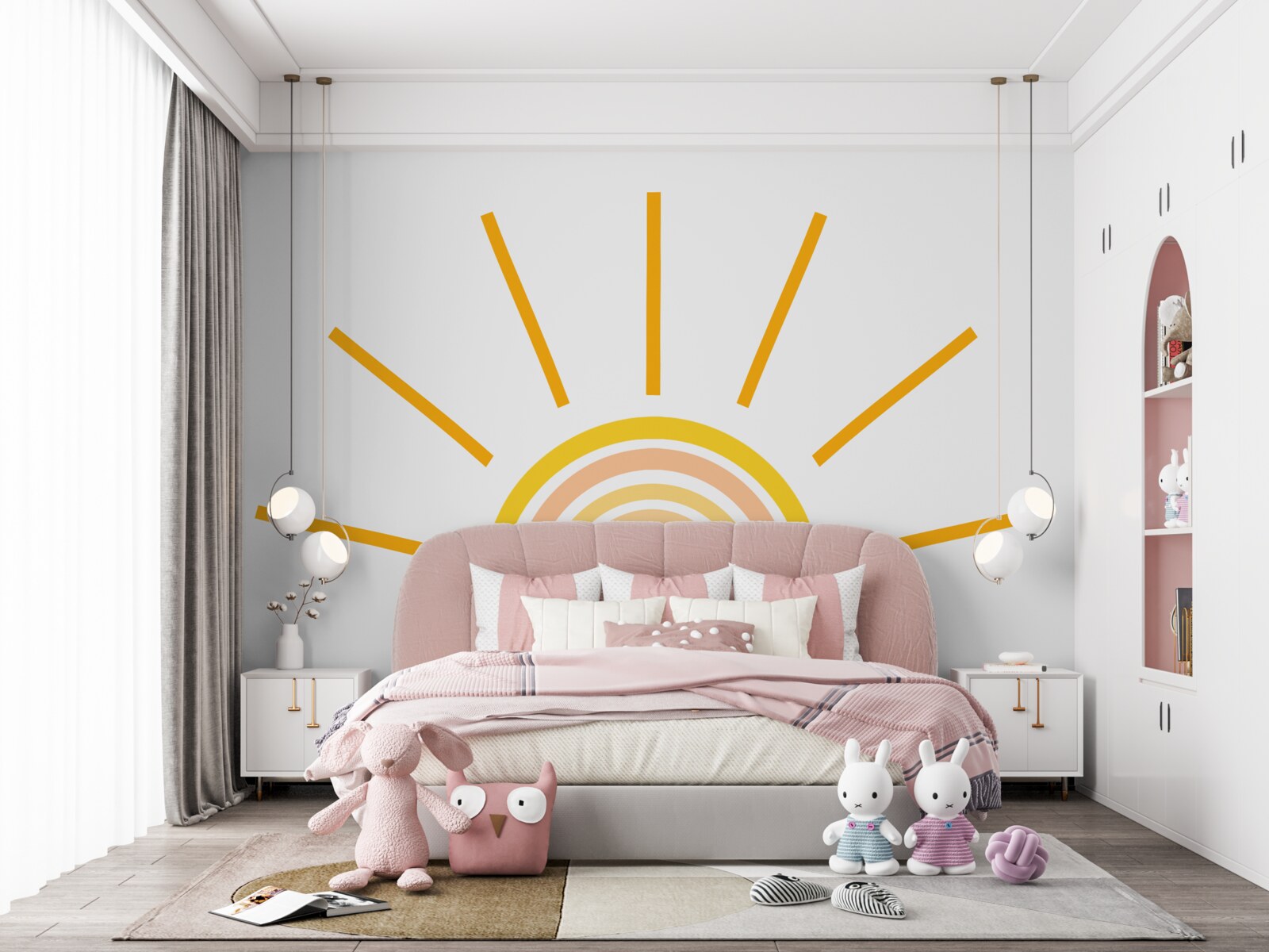 Fototapeten abstraktes Bild der Sonne