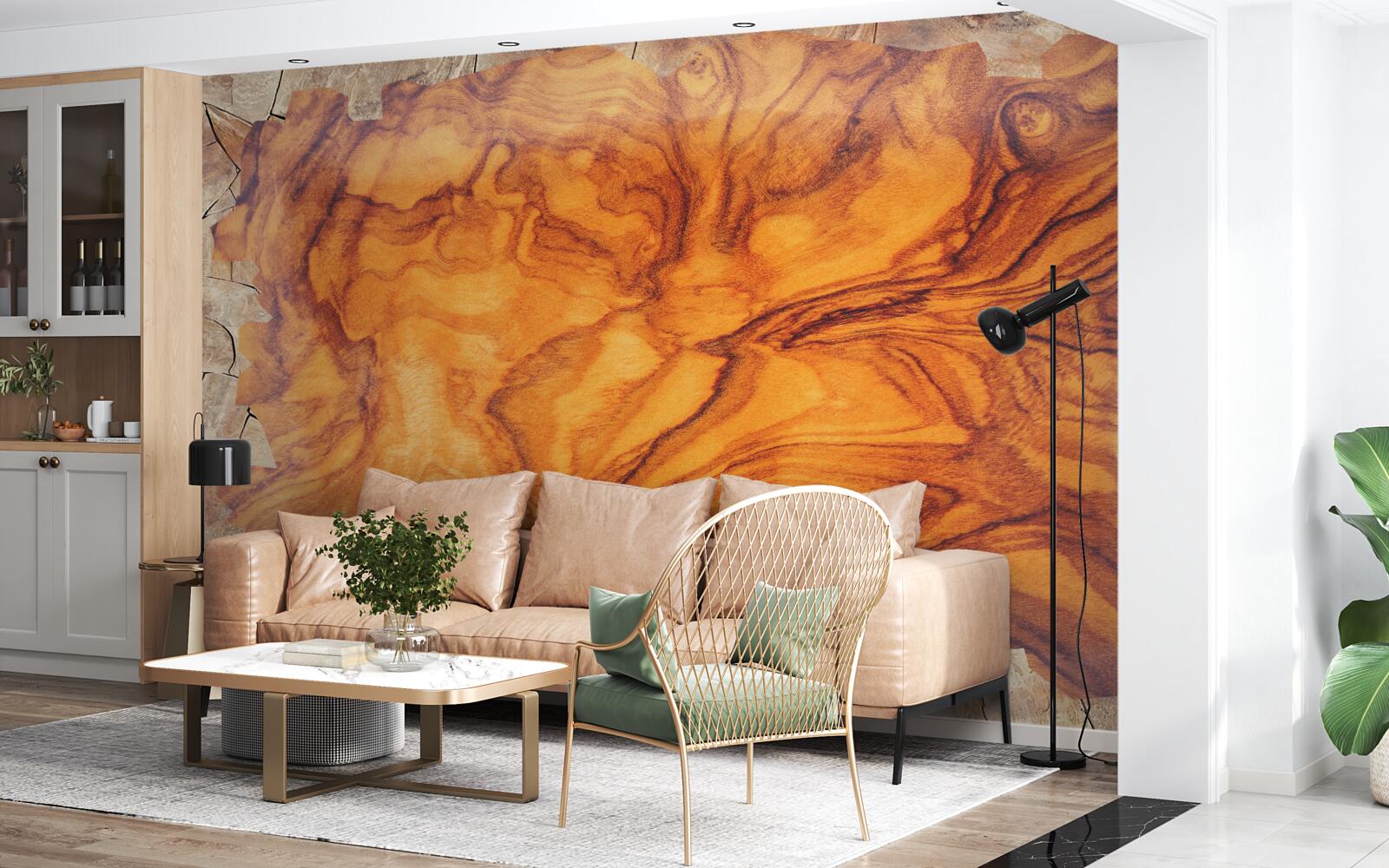 Fototapeten Rotbraunes Holz