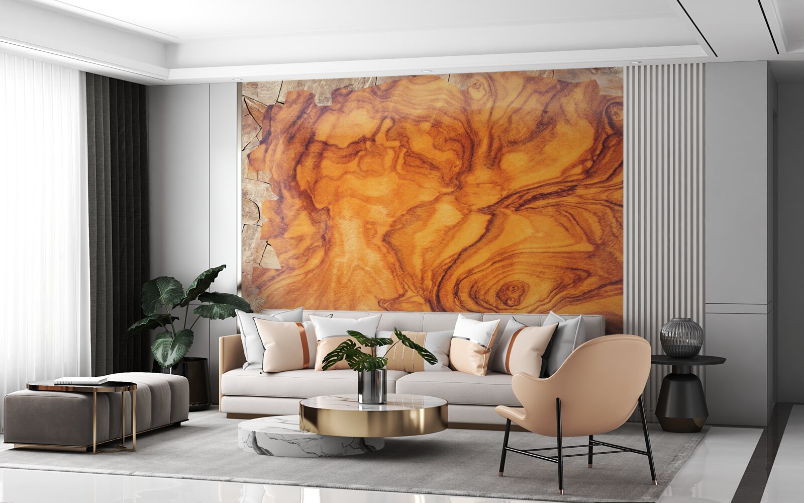 Fototapeten Rotbraunes Holz