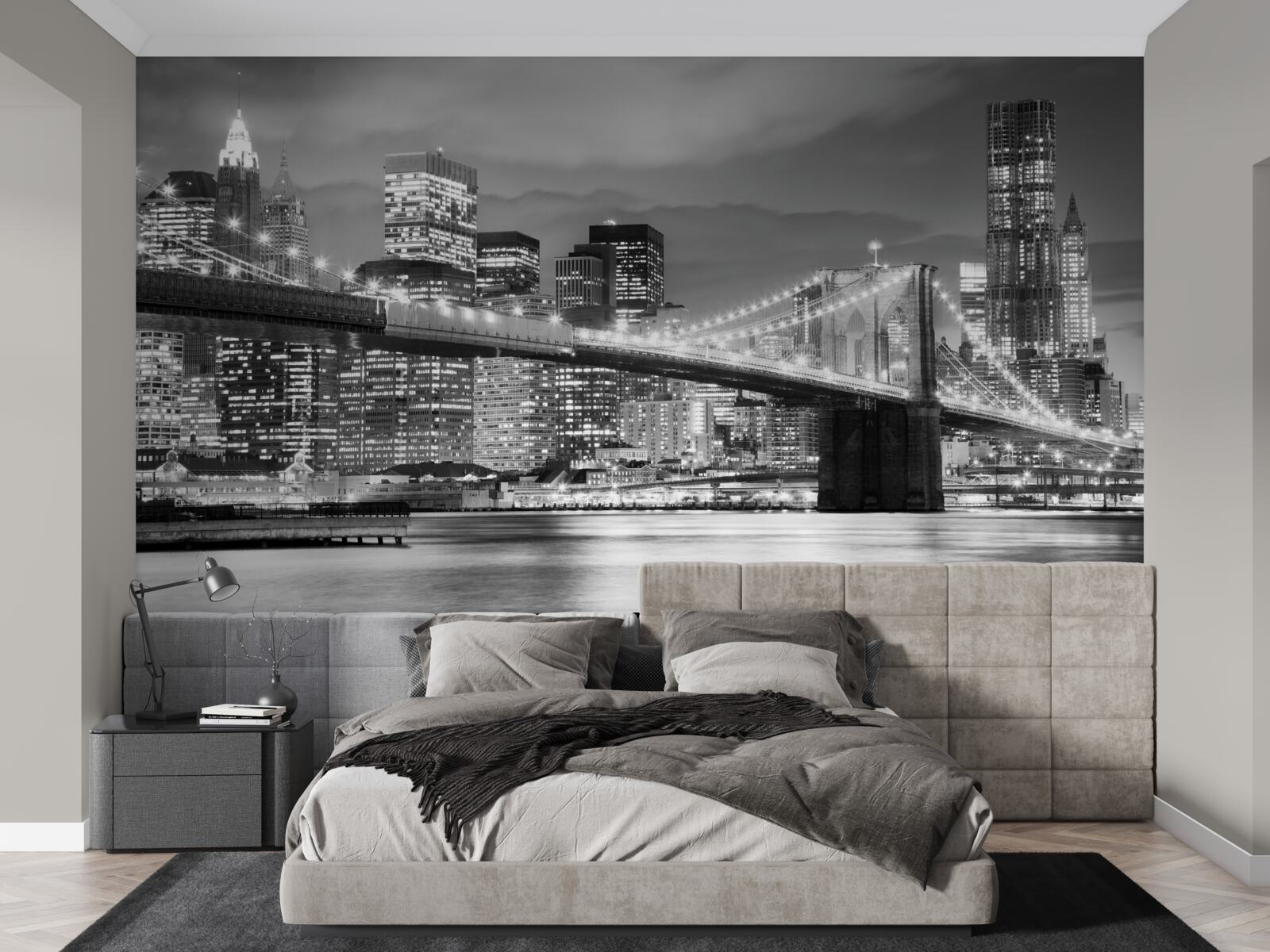Fototapeten New York in Schwarz -Weiß -Schatten