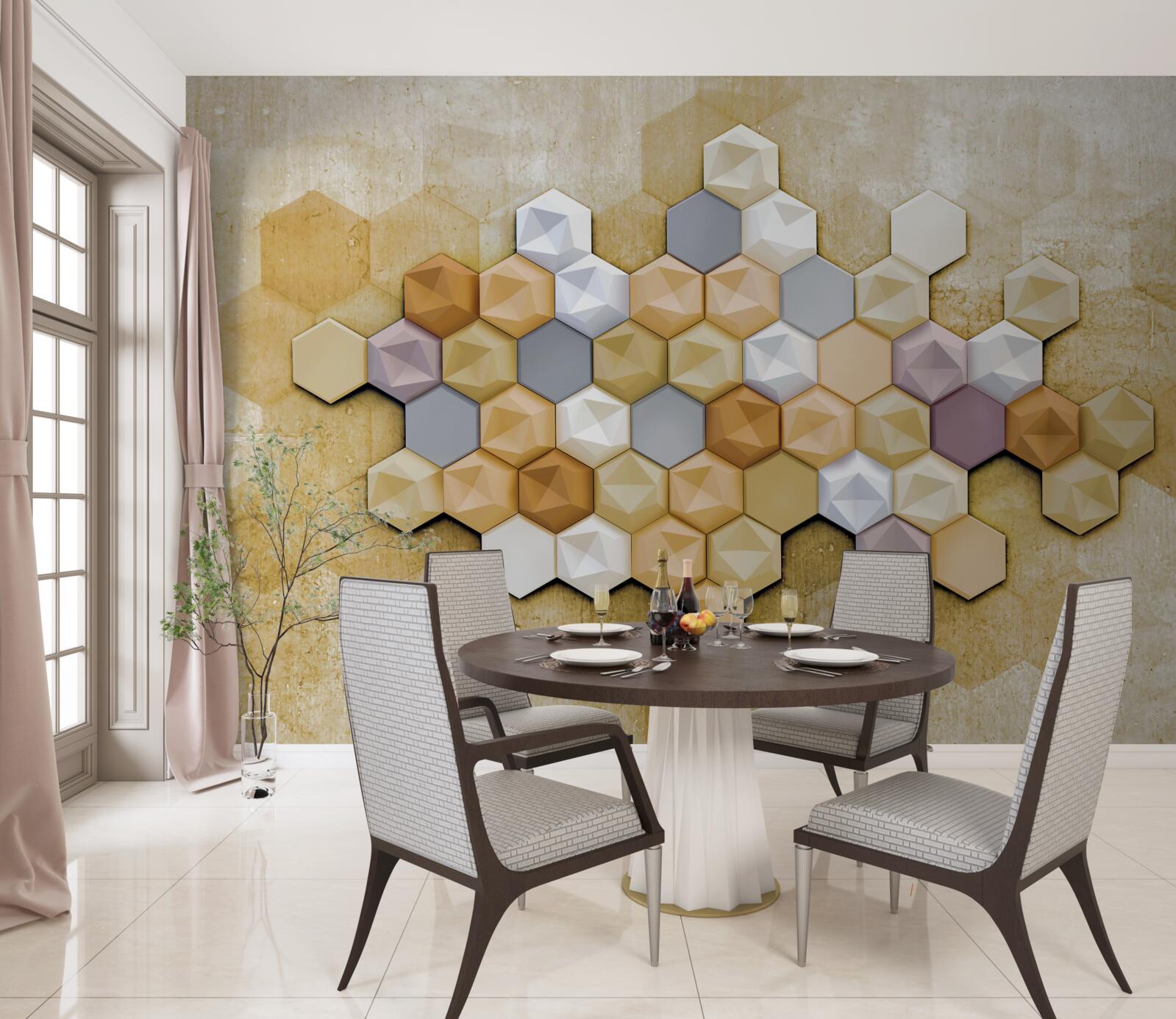 Fototapeten Zelldesign in Live -Schatten des Mosaiks
