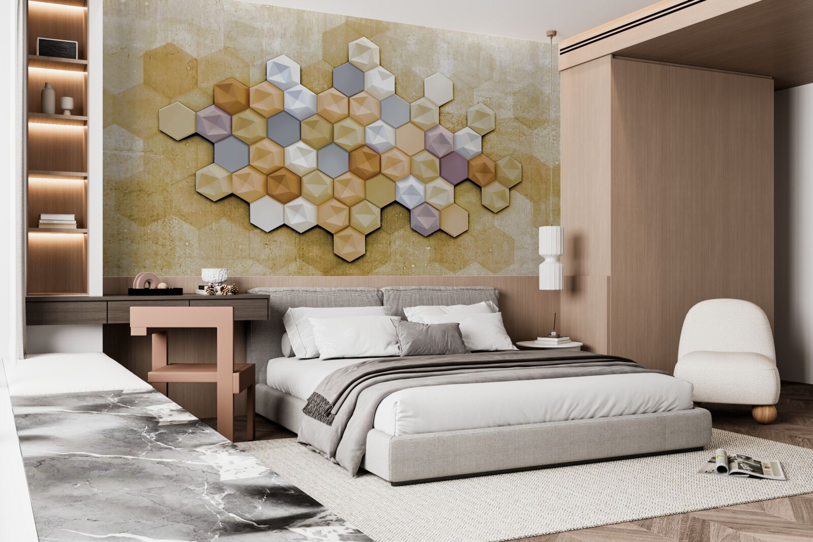 Fototapeten Zelldesign in Live -Schatten des Mosaiks