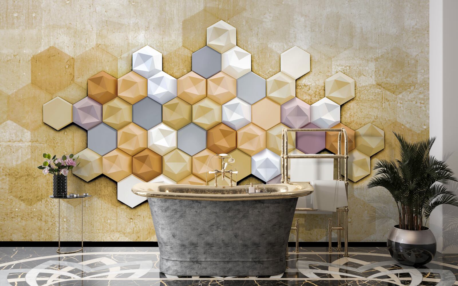 Fototapeten Zelldesign in Live -Schatten des Mosaiks