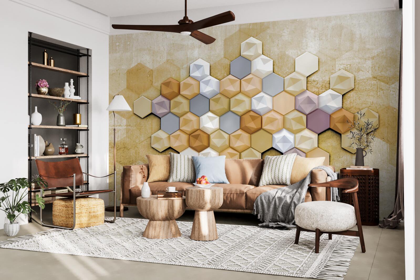 Fototapeten Zelldesign in Live -Schatten des Mosaiks