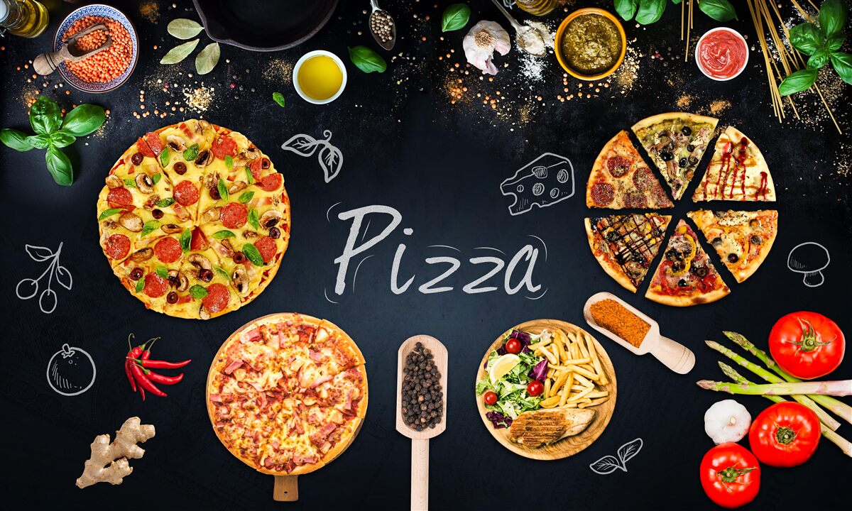 Fototapeten Andere Lebensmittel wie Pizza