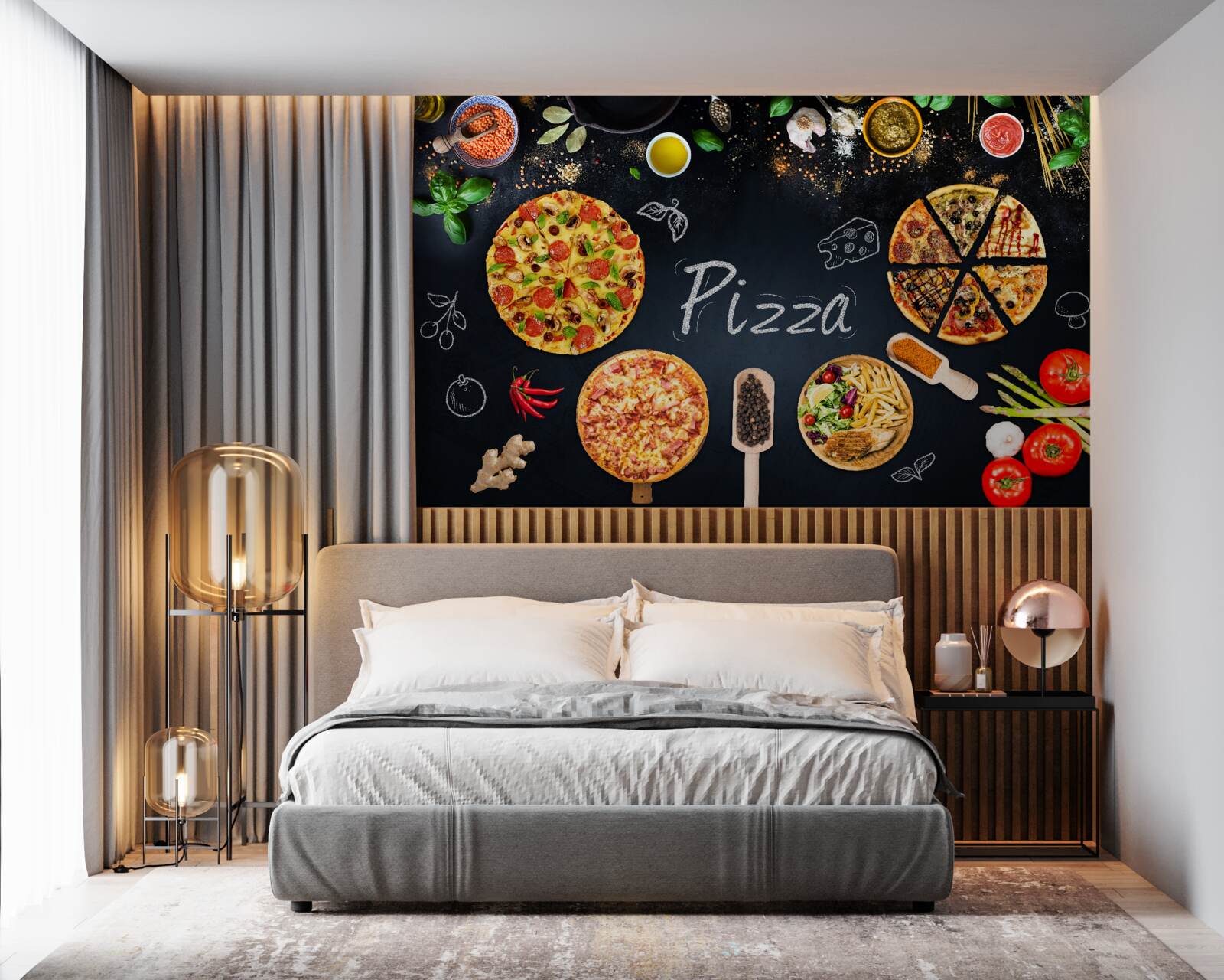 Fototapeten Andere Lebensmittel wie Pizza