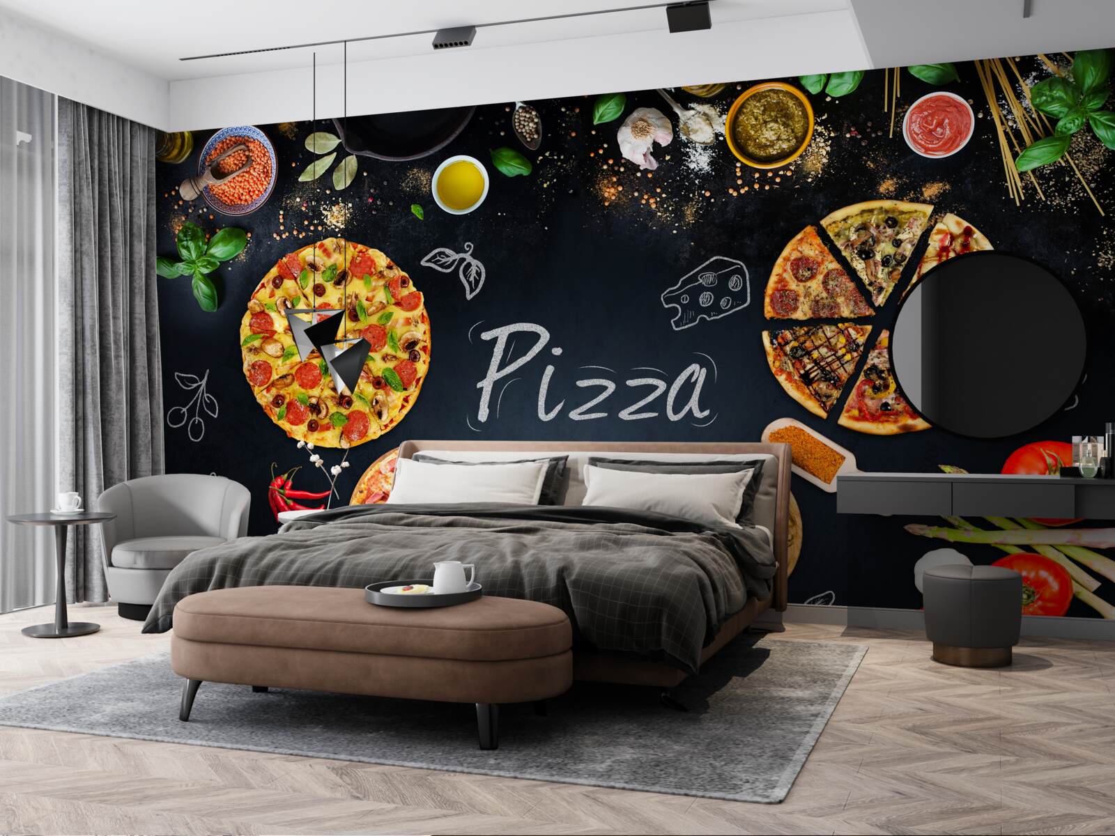 Fototapeten Andere Lebensmittel wie Pizza