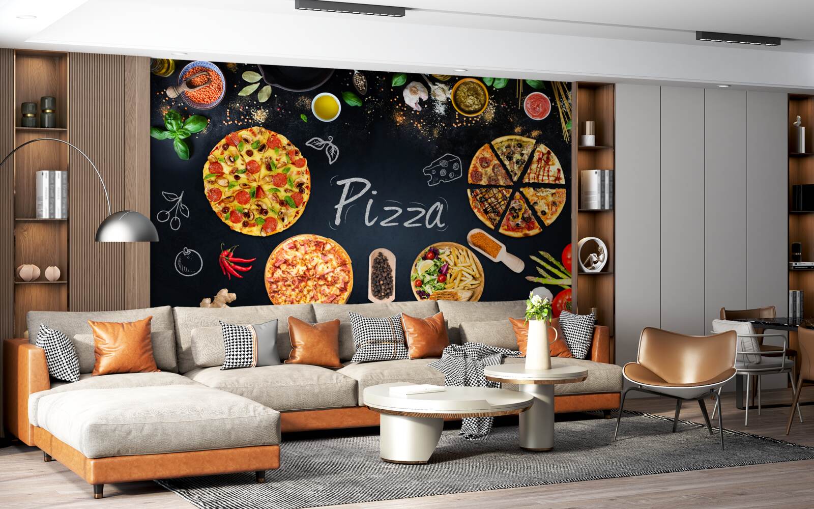Fototapeten Andere Lebensmittel wie Pizza