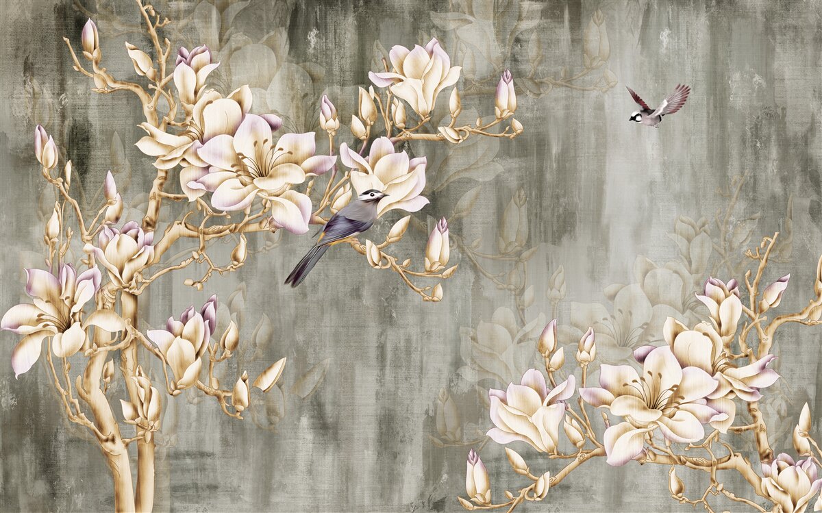 Fototapeten Pastellchinoiserie