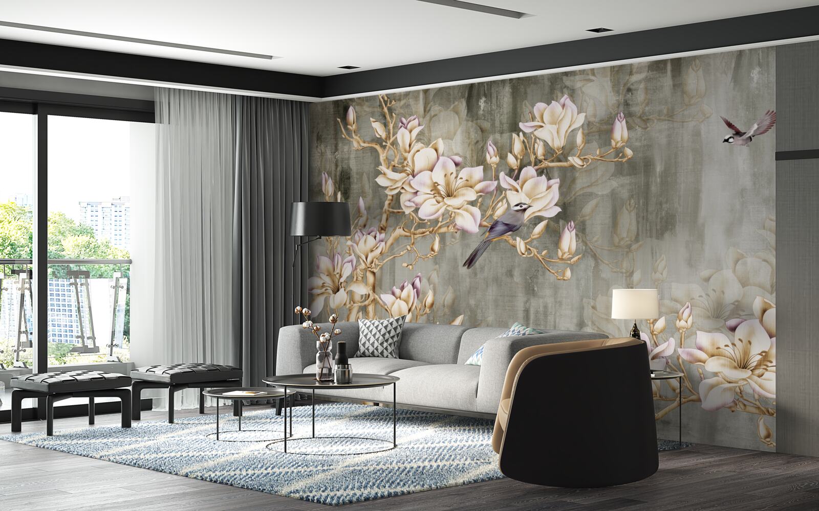 Fototapeten Pastellchinoiserie