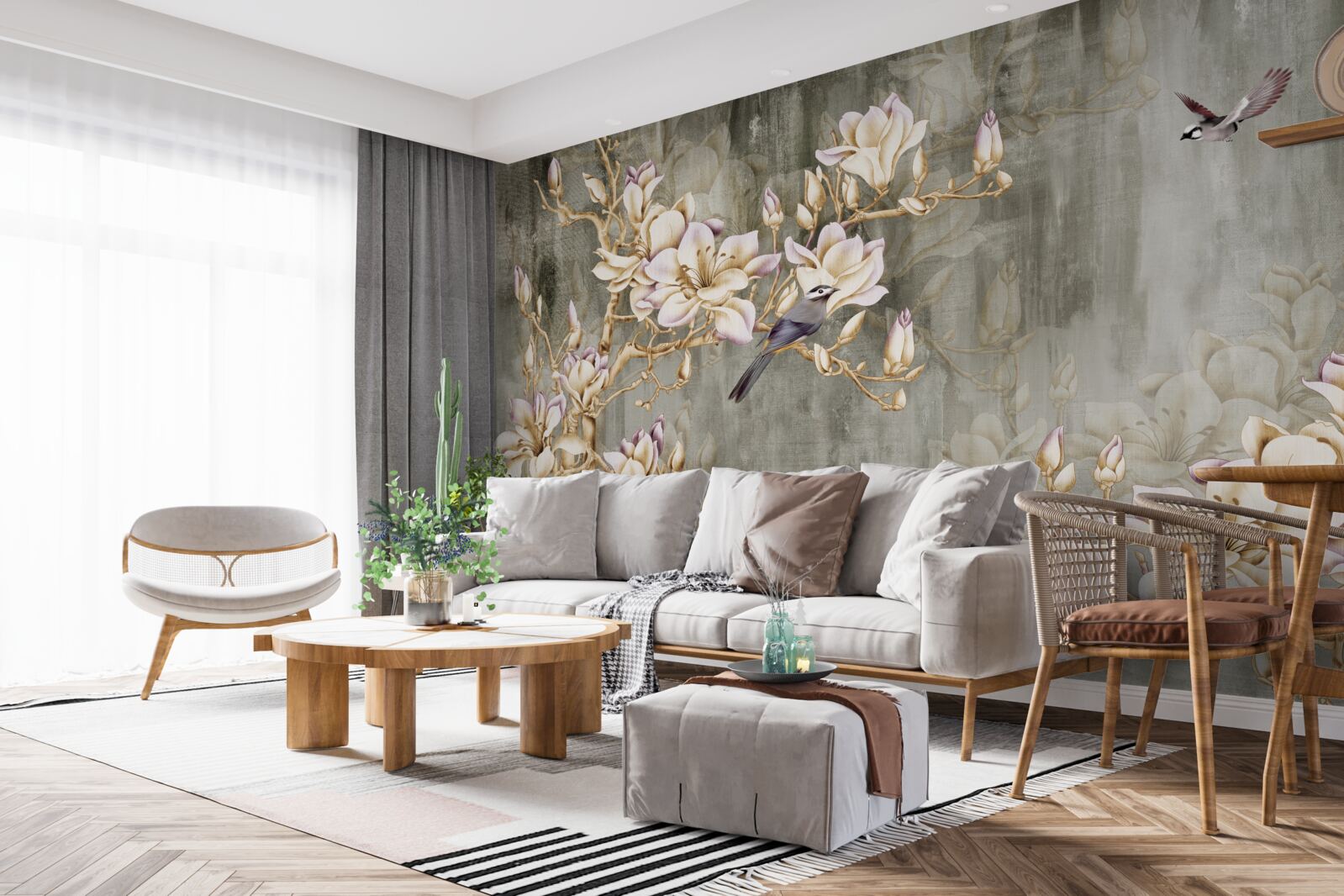 Fototapeten Pastellchinoiserie