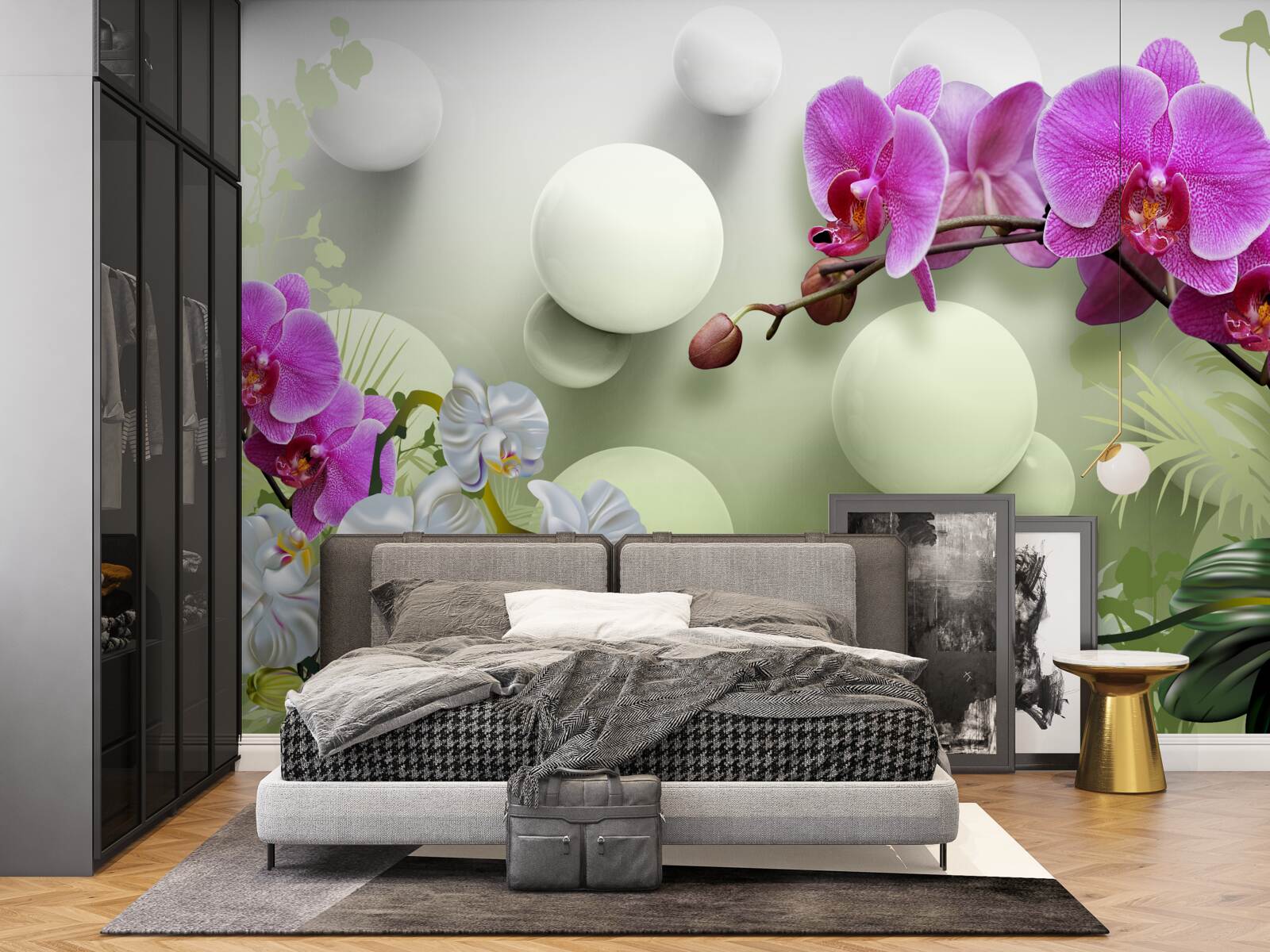 Fototapeten Faszinierende Orchideen mit Fantasieglühen