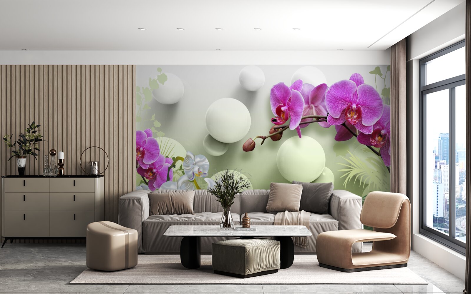 Fototapeten Faszinierende Orchideen mit Fantasieglühen