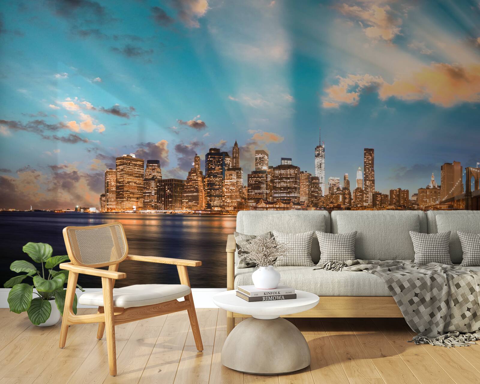 Fototapeten Brookliński und Manhattan Bridge in New York