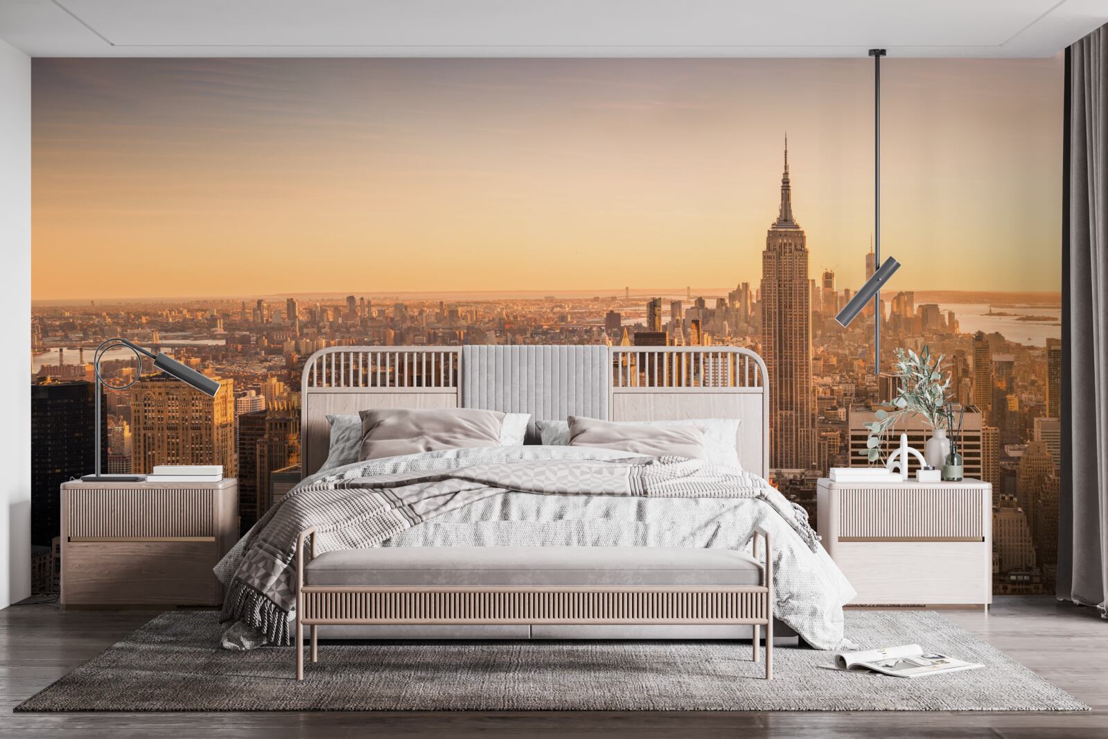 Fototapeten Morgendämmerung über New York